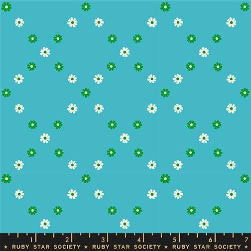Best Day Ever, Diamond Flowers in Dark Turquoise, by Melody Miller - Ruby Star Society
