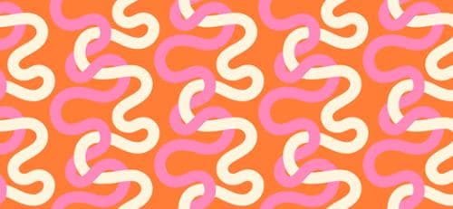 Emily VanHoff, 108" Quilt Backing - Tangled Tangerine Dream