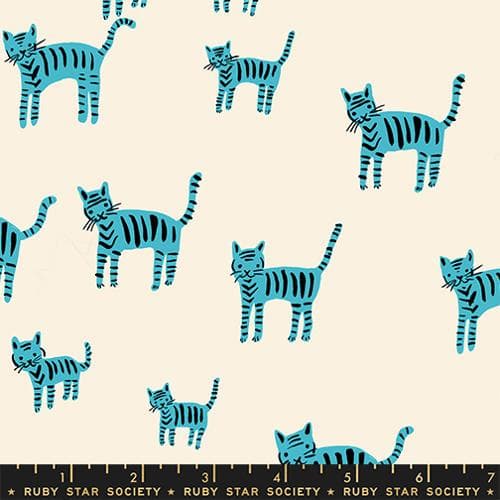 Catnap, Tiger Stripes Turquoise, by Alexia Abegg - Ruby Star Society