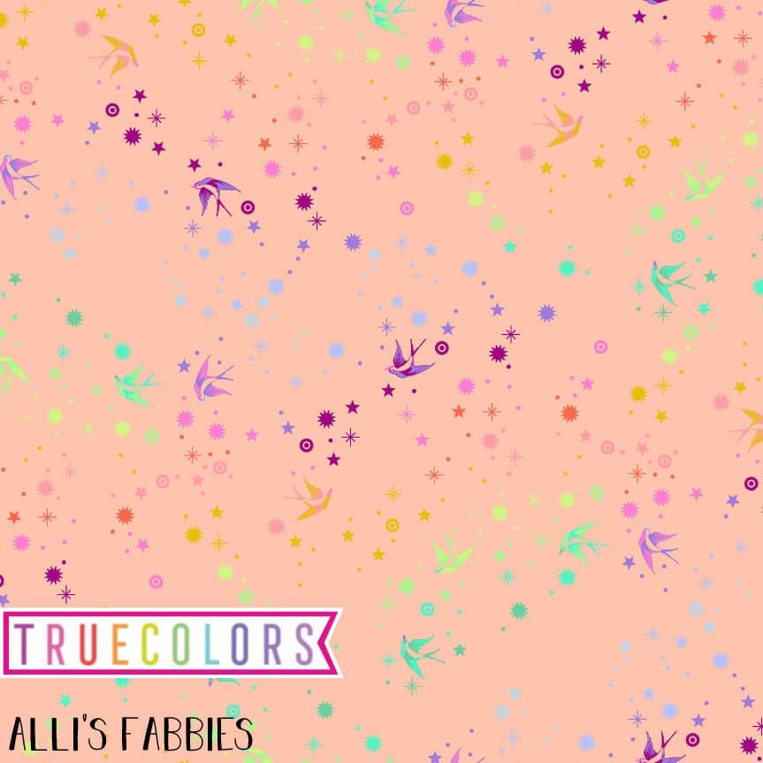 Tula Pink True Colors Fairy Dust, Sherbet Rainbow