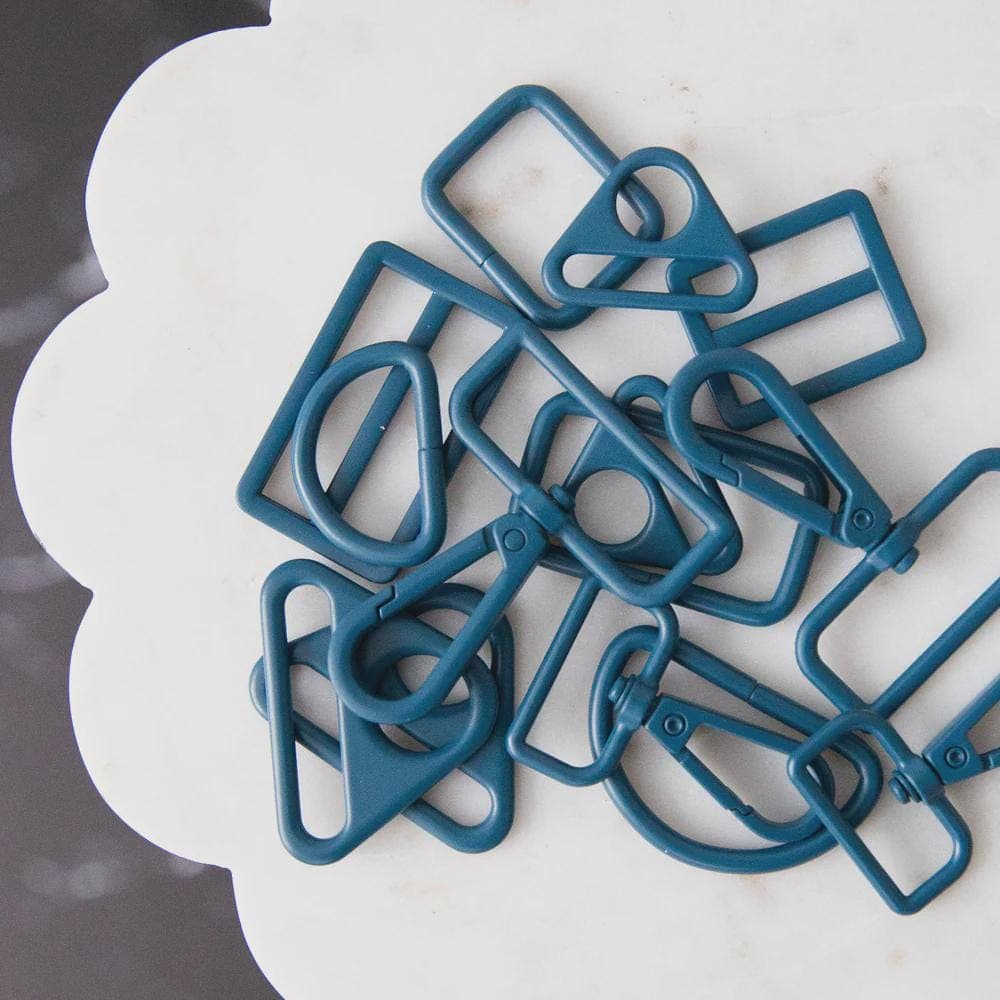 Deep Teal Bag Hardware, Sets of 2, by Stitch Supply Co.