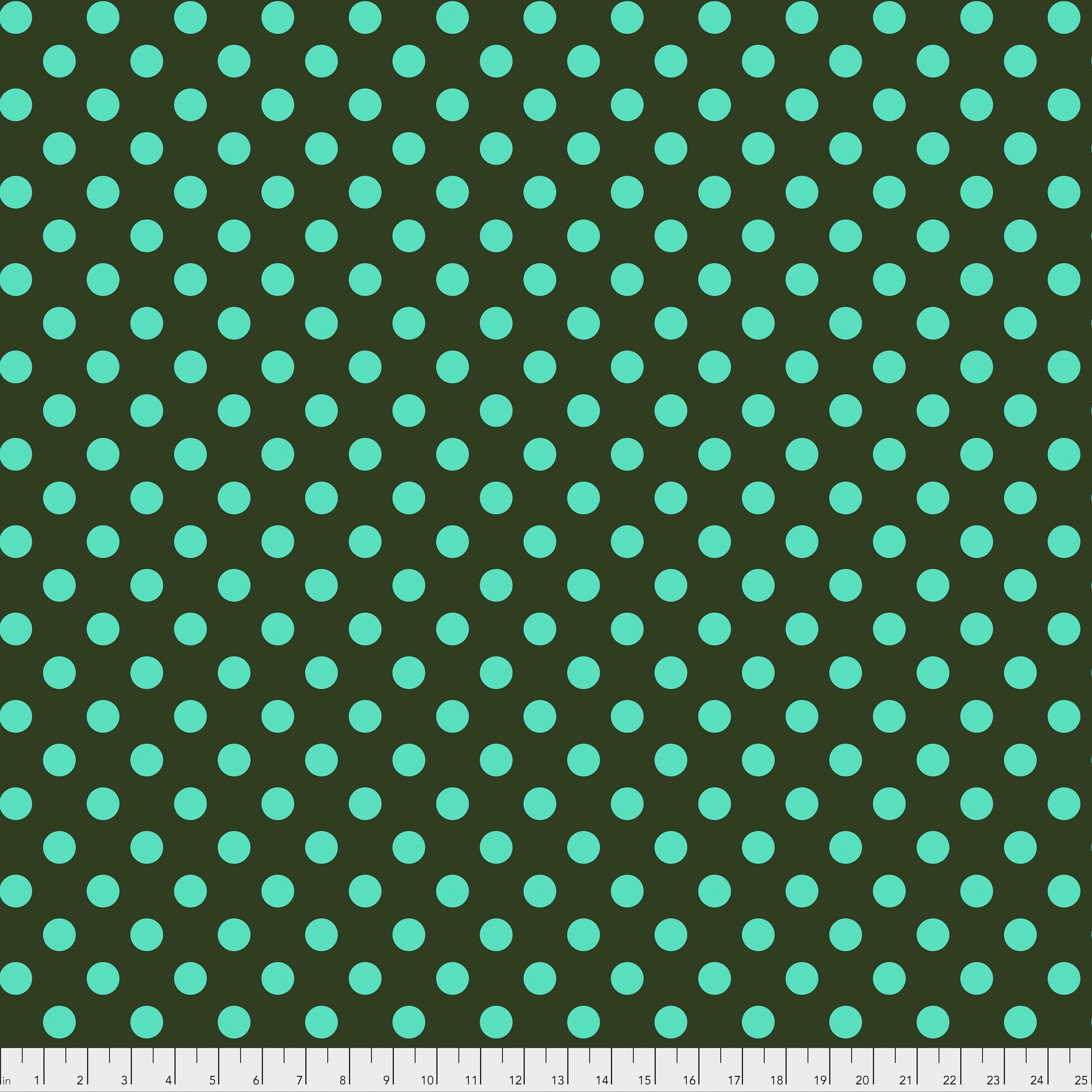 Tula Pink Pom Poms and Tent Stripes, Fern Green Teal - image 3