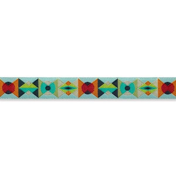 Tula Pink Spirit Animal Arrowhead Sunkissed Aqua Jacquard Ribbon- 5/8" wide, By the Yard - image 3