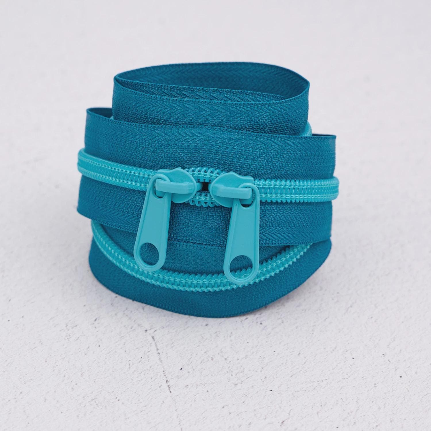 Aquamarine 30" Long Double Sided  #5 Zipper by Renaissance Ribbons