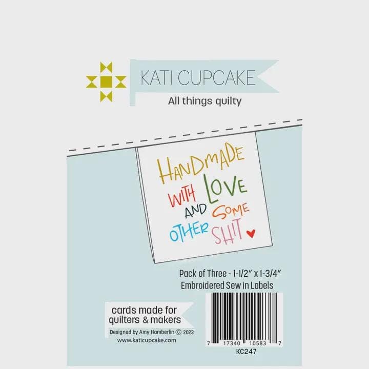 Kati Cupcake Sew-in Labels - Made with Love and Some Other Shit, Set of 3 - image 3