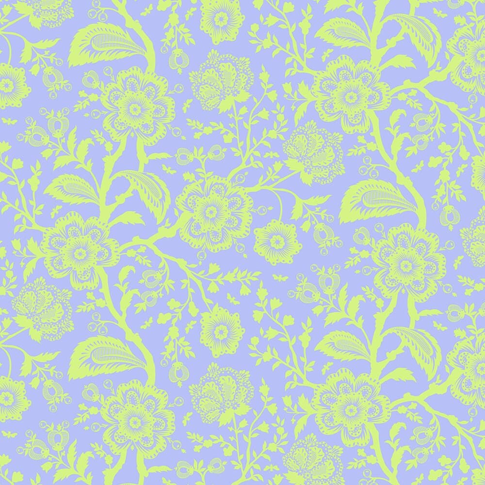 1/2 YD Tula Pink Pinkerville, Delight Flowers, Day Dream Purple