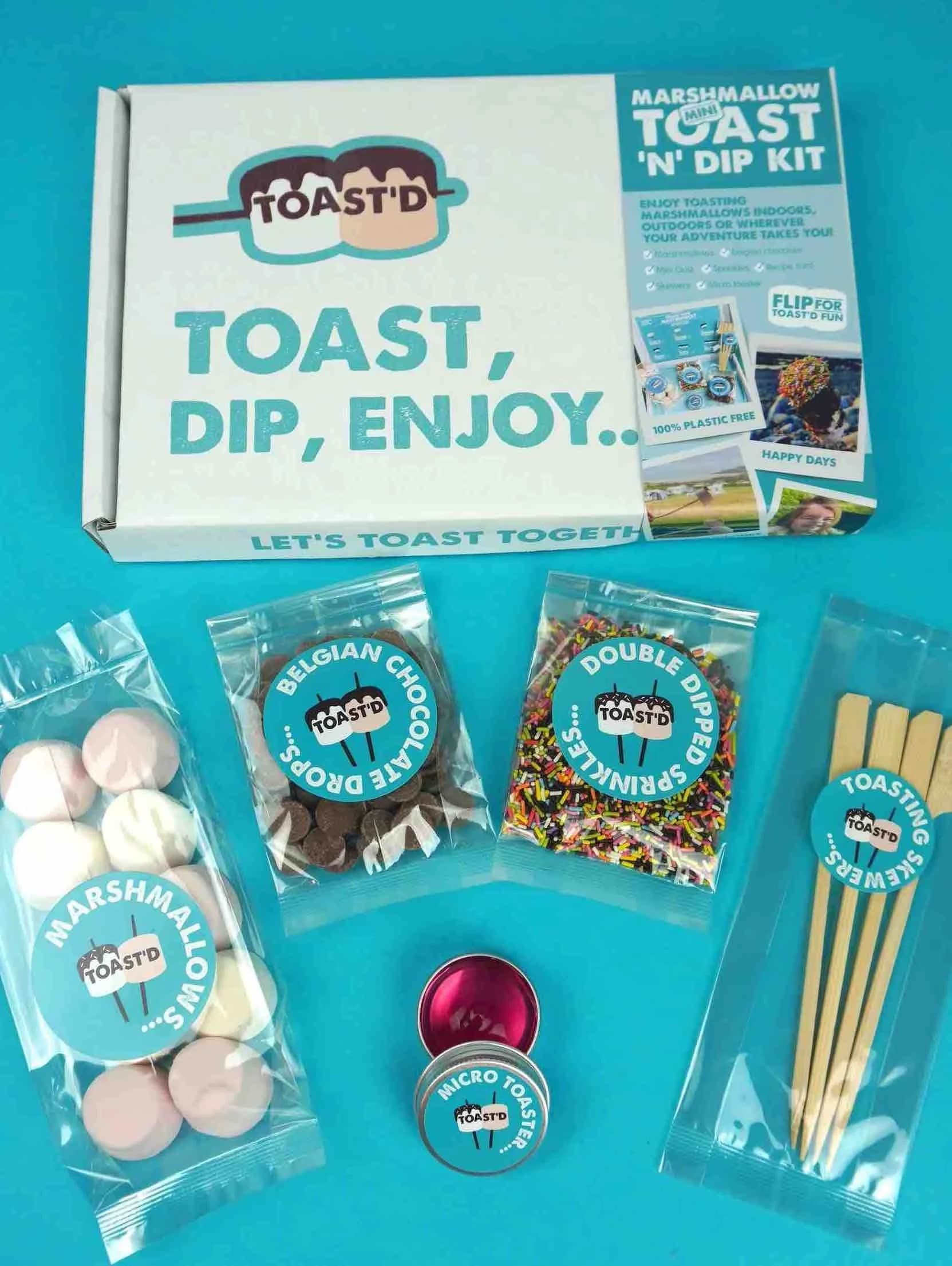 Mini Marshmallow Toasting Kit: Belgian Chocolate & Sprinkles