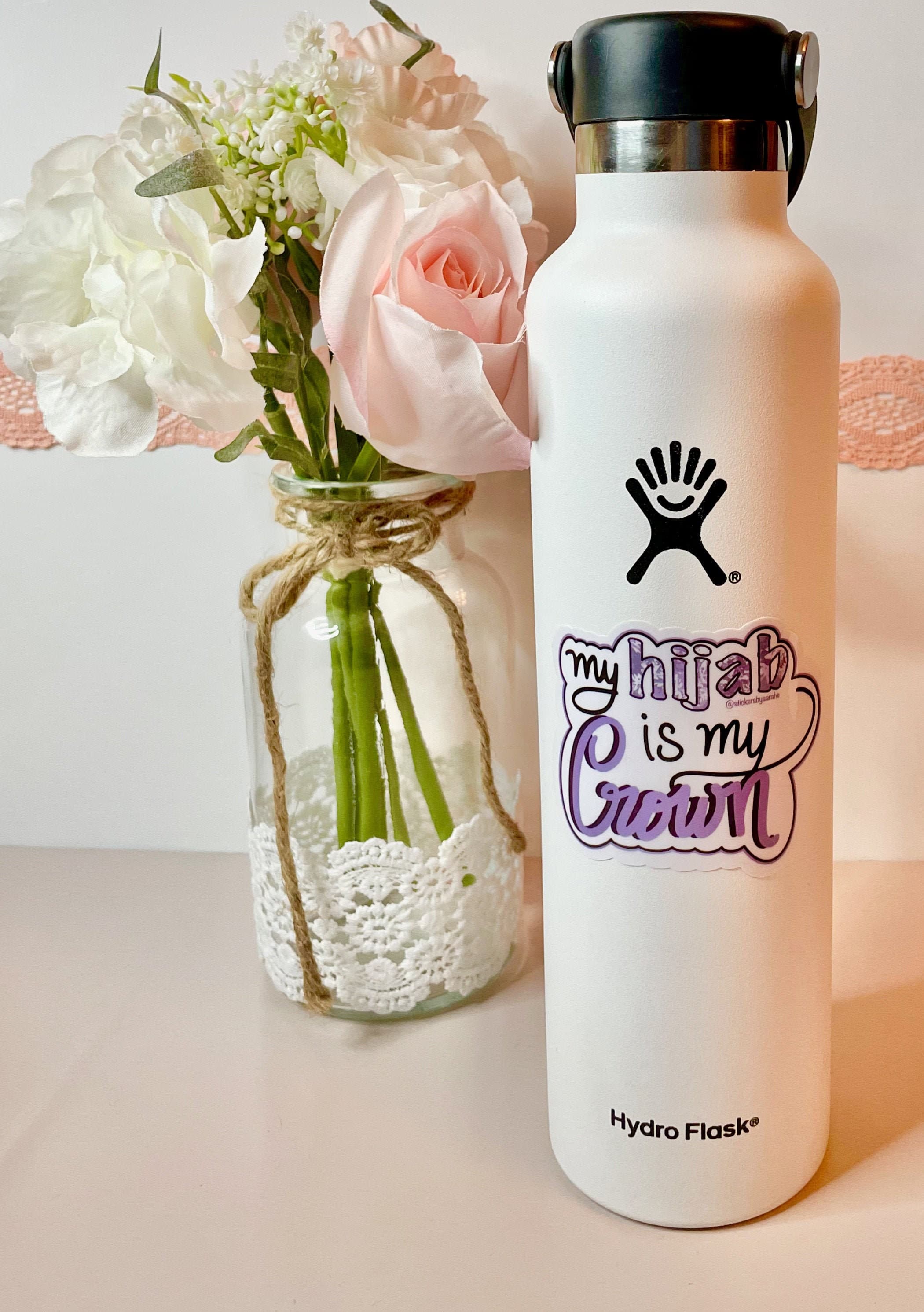 My hijab is my crown sticker, hijabi sticker, islamic bottle stickers, muslim stickers, islamic laptop stickers, new hijabi gift,hijab islam - image 3