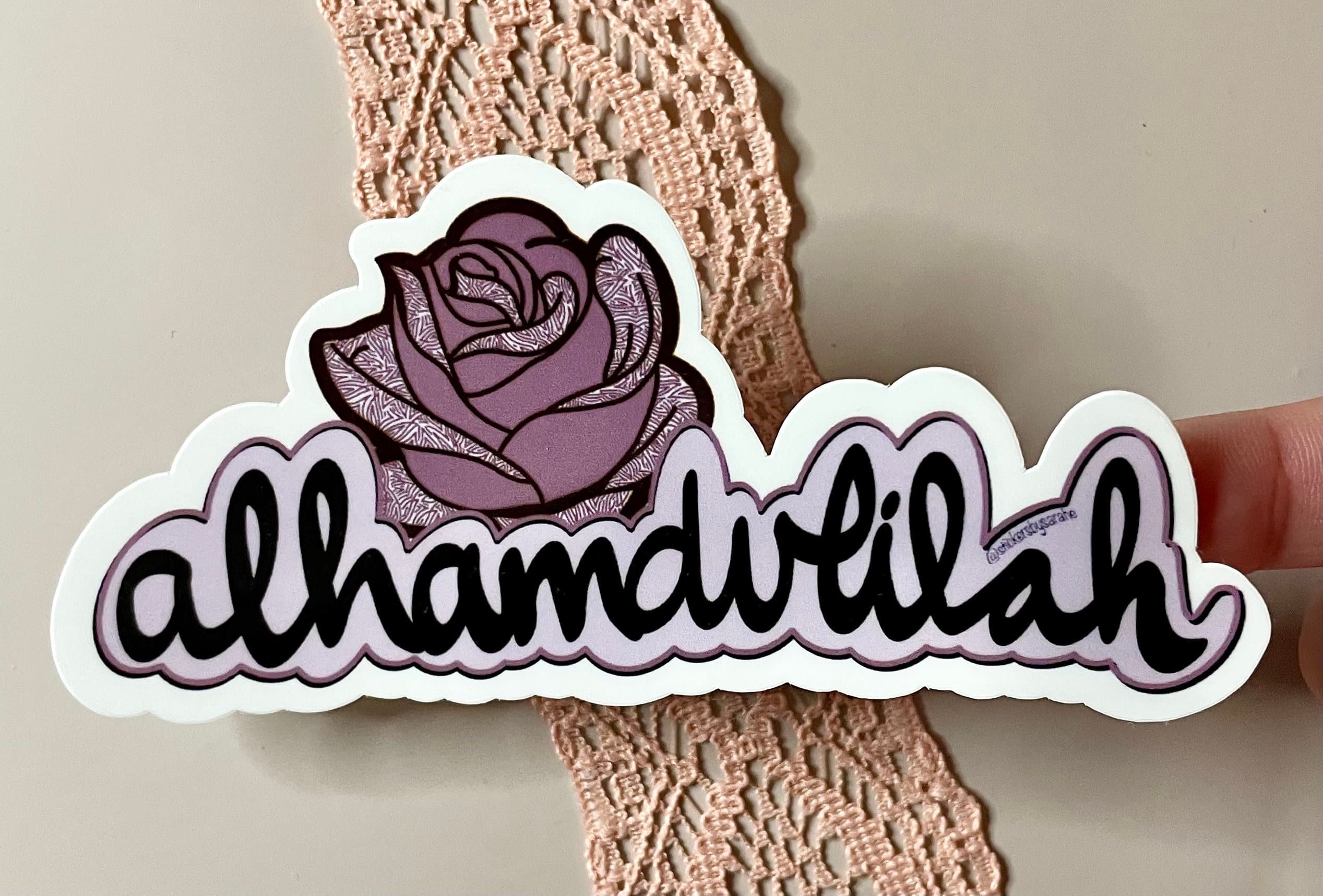 Alhamdulilah sticker, muslim stickers, muslim laptop sticker, islamic laptop sticker, islamic bottle sticker, islamic stickers, ramadan gift - image 4