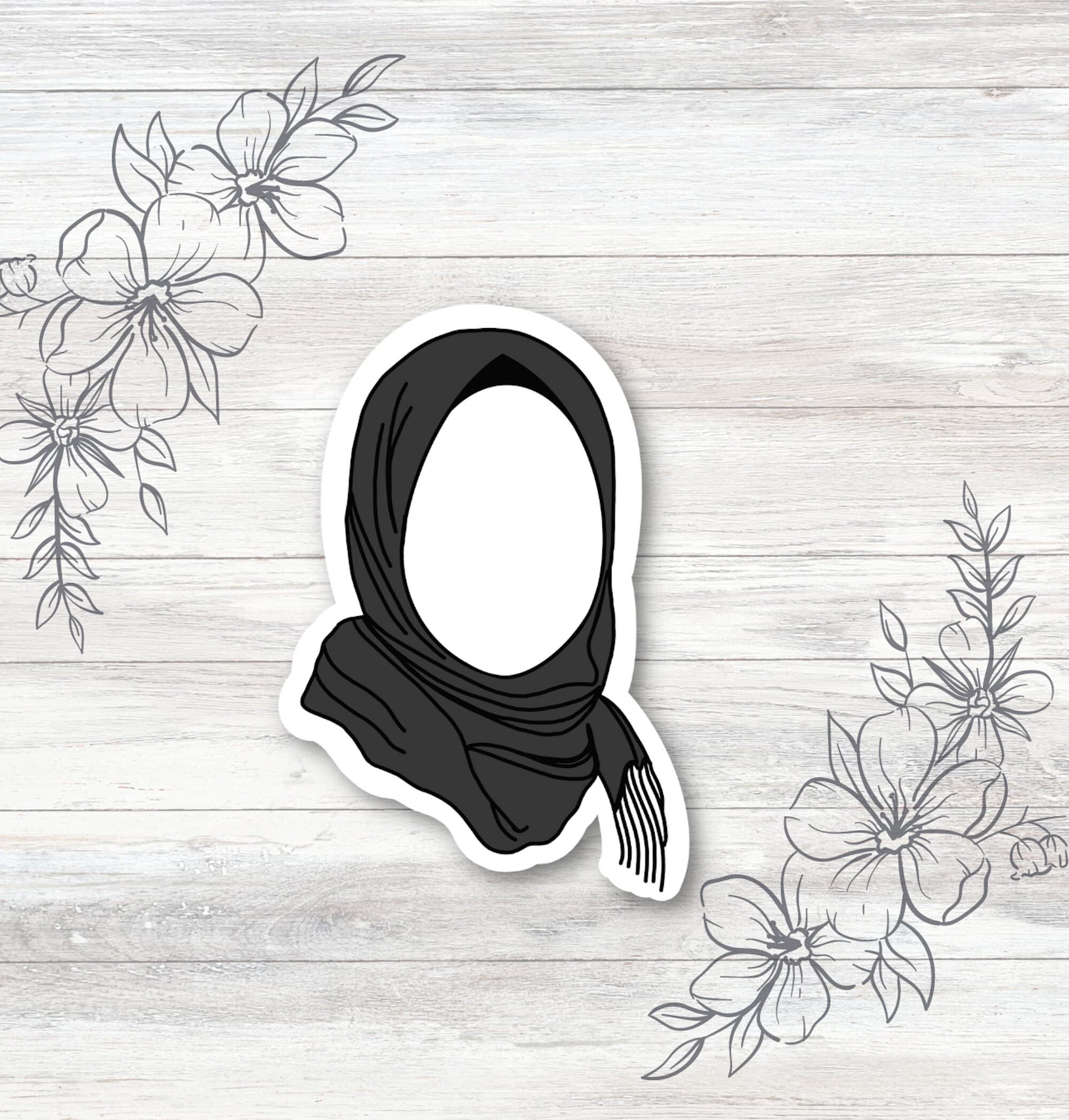 Hijabi sticker, islamic bottle sticker, muslim sticker, islamic laptop sticker, new hijabi gift, muslimah gift, new hijabi, ramadan planner