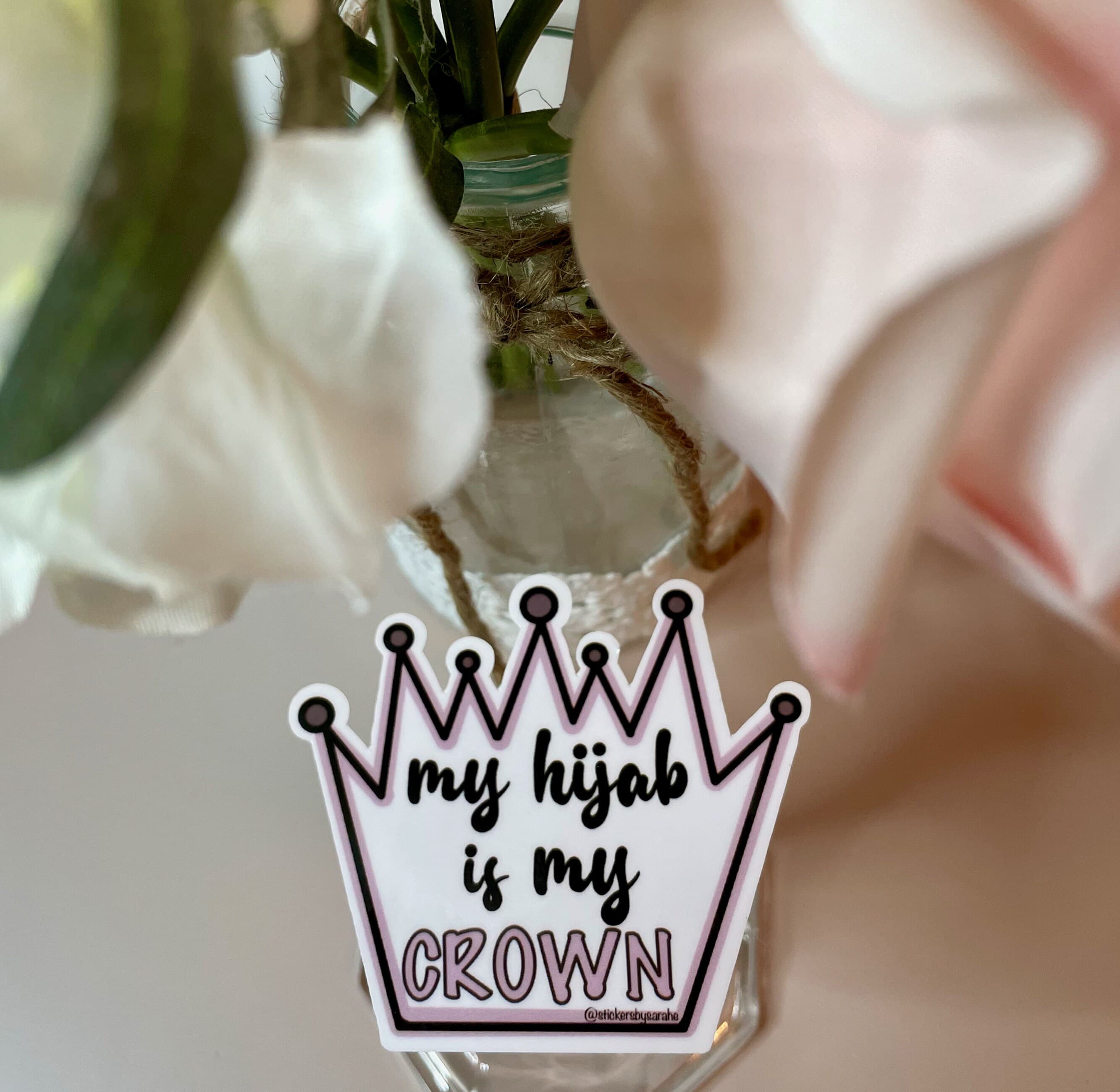 My hijab is my crown sticker, hijabi sticker, islamic bottle stickers, muslim stickers, islamic laptop stickers, new hijabi gift, ramadan - image 5