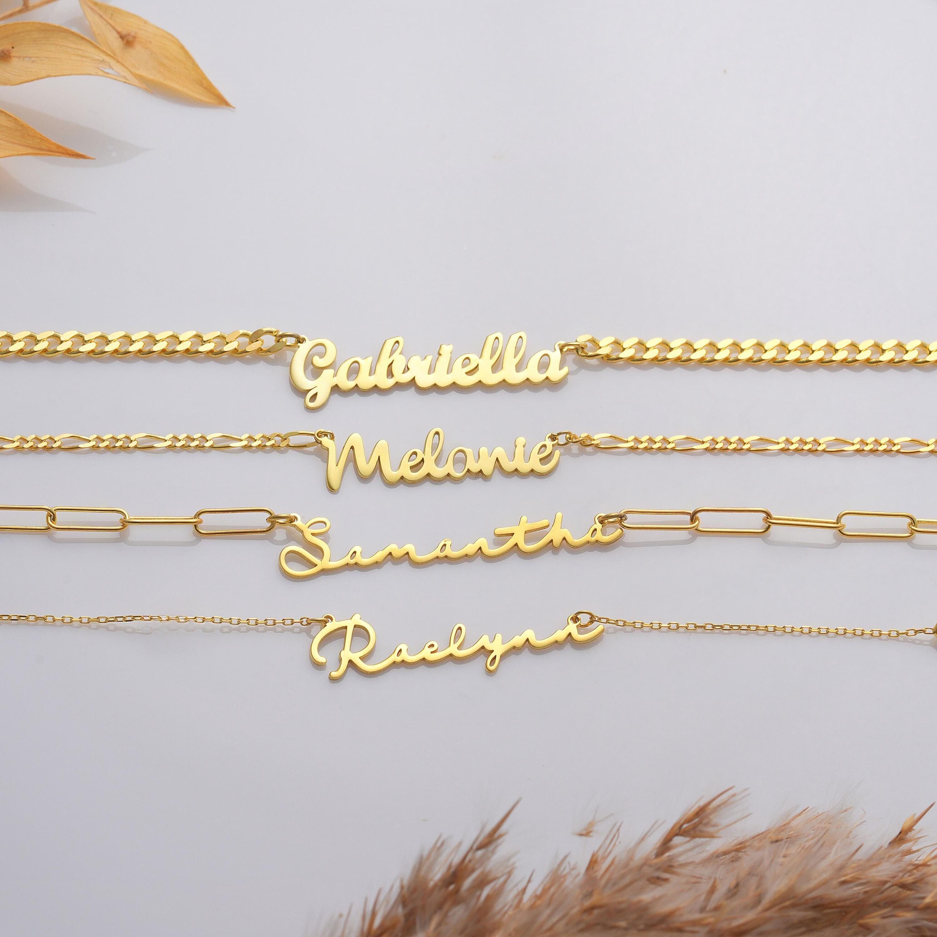 Custom Name Necklace, Personalized Gold Name Necklace, Personalized Jewelry, Christmas Gift, Personalized Gift for Her, Gift for Mom - image 4