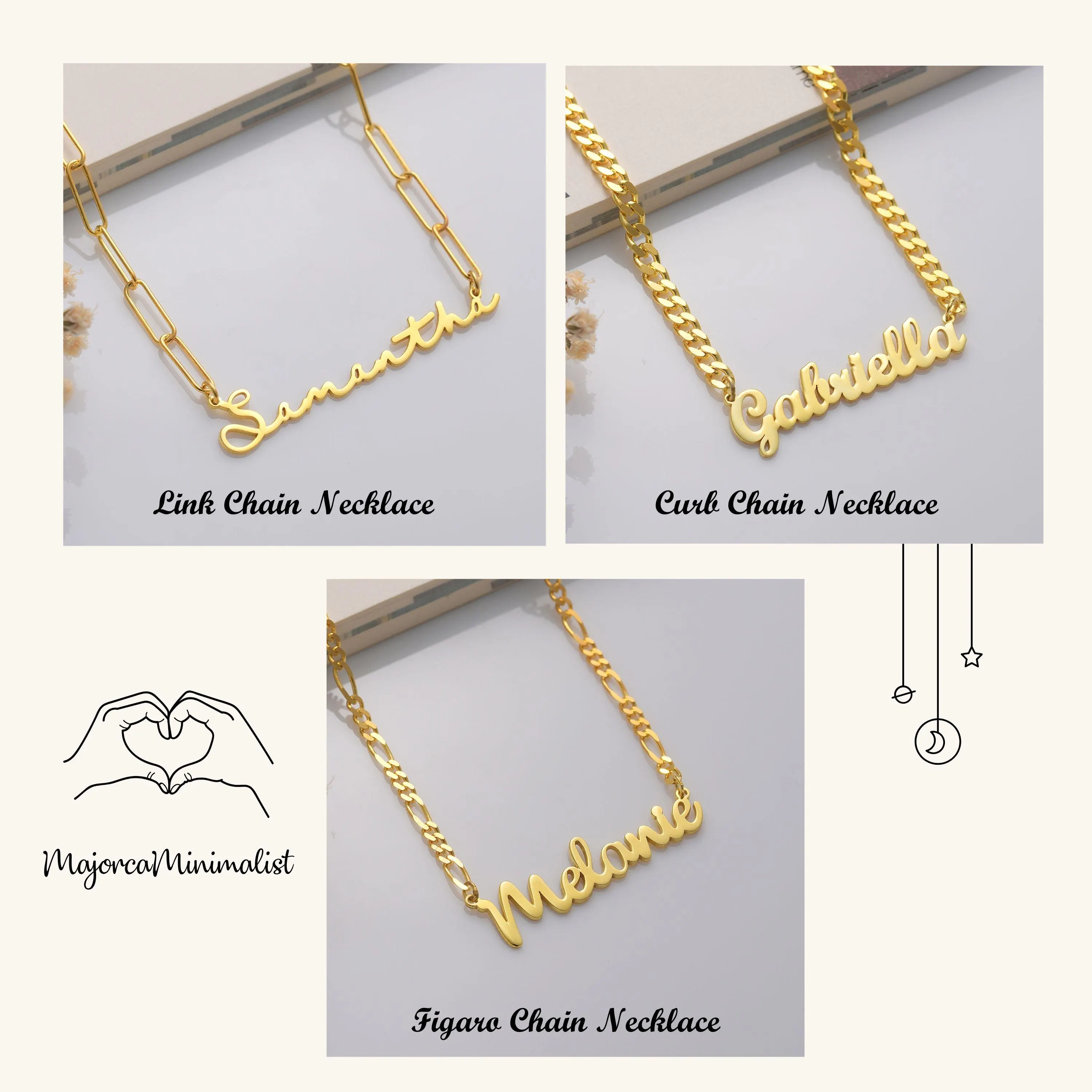 Custom Name Necklace, Personalized Gold Name Necklace, Personalized Jewelry, Christmas Gift, Personalized Gift for Her, Gift for Mom - image 5