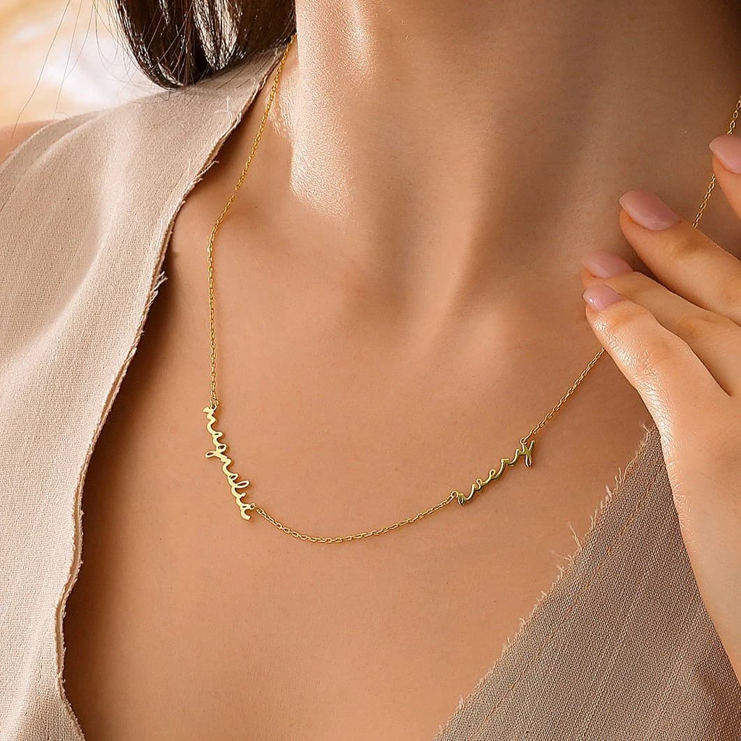 Multiple Name Necklace, Custom Family Name Necklace, Children Names Jewelry for Mom, Personalized Gift for Her, Christmas Gift for Grandma