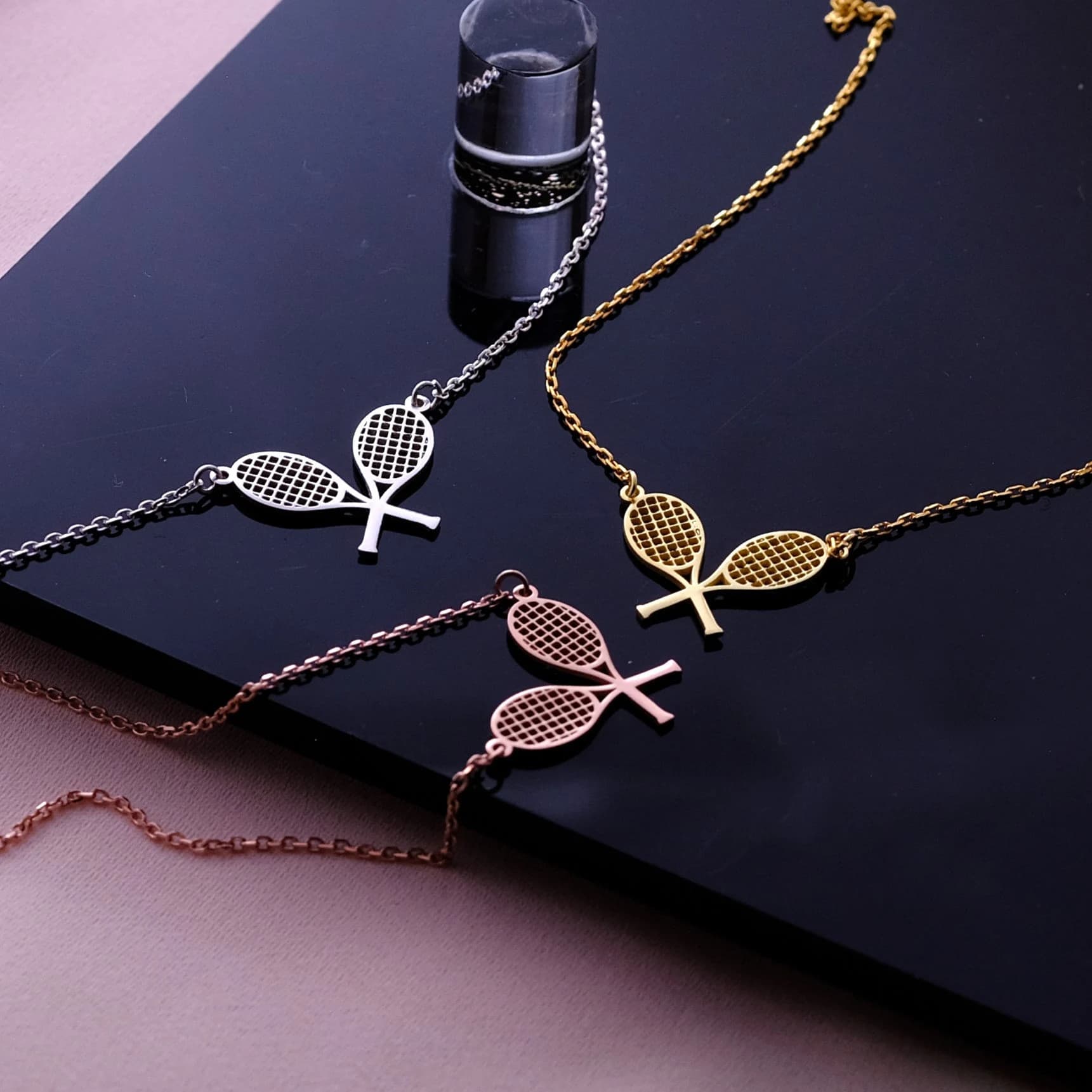Dainty Tennis Necklace Gold - Tennis Sport Gift - Tennis Player Necklace - Silver Tennis Rackets - Tennis Team Gift - Tennis Coach Gift - image 5