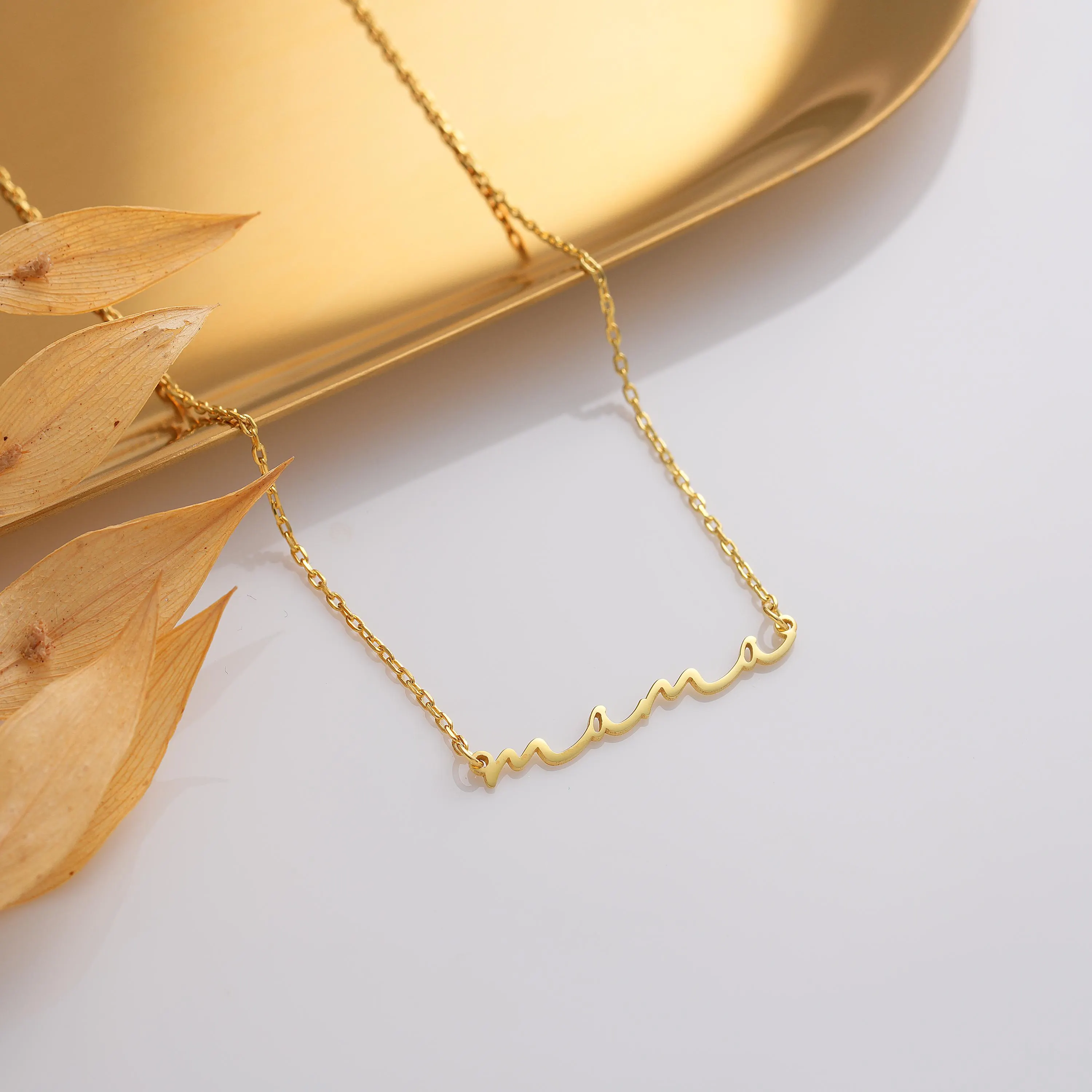 14k Gold Dainty Mama Necklace by MajorcaMinimalist, Gold Mama Necklace, Mom Necklace • Perfect Gift for Mom and Wife, New Mom Gift Jewelry, - image 5