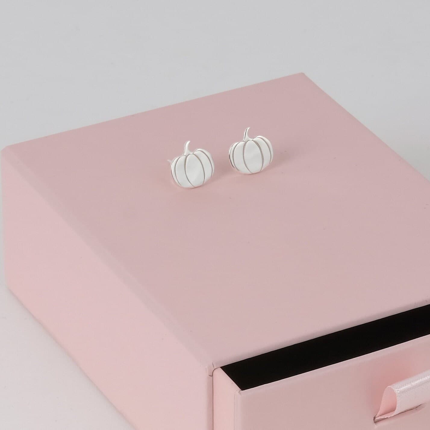 Pumpkin Stud Earrings, Mothers Day Gifts,  925 Sterling Silver-14k Solid Gold Earrings, Halloween Earrings Jewelry,Gift For mom