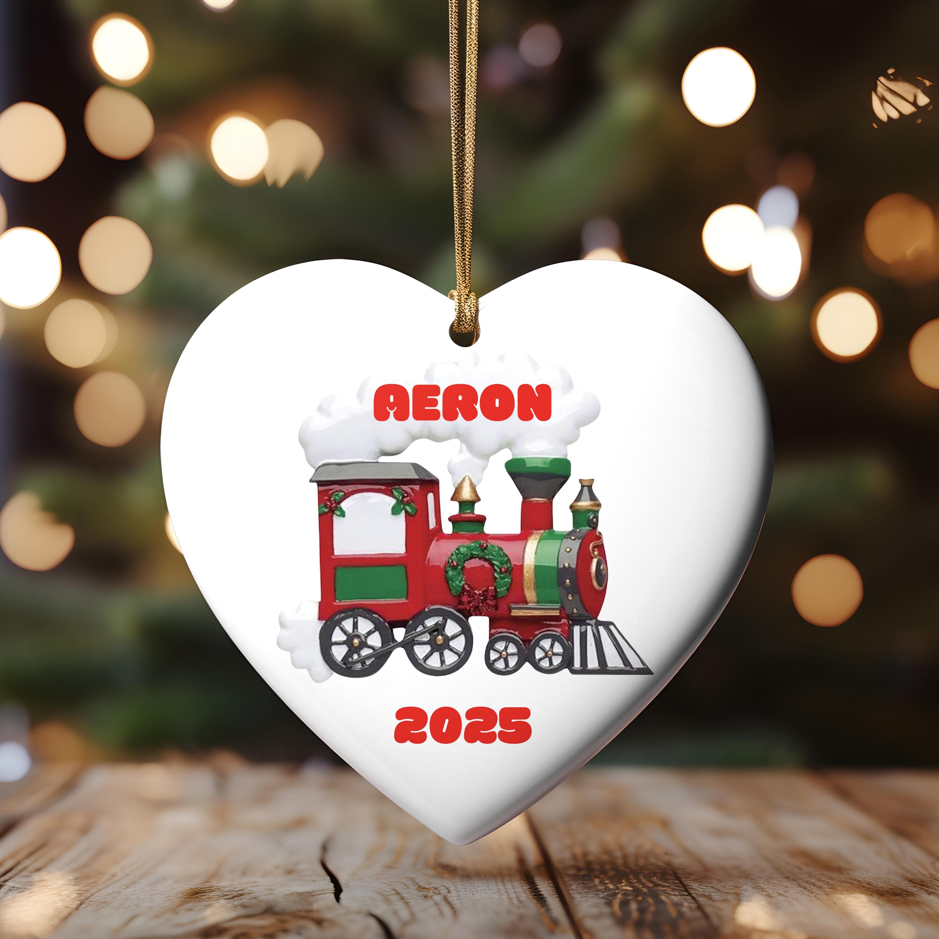 Choo Choo Train Personalized Kids Christmas  2025 Ornament, Train Ornament Gift, Custom Train Ornament with Name, Free Personalized - image 3