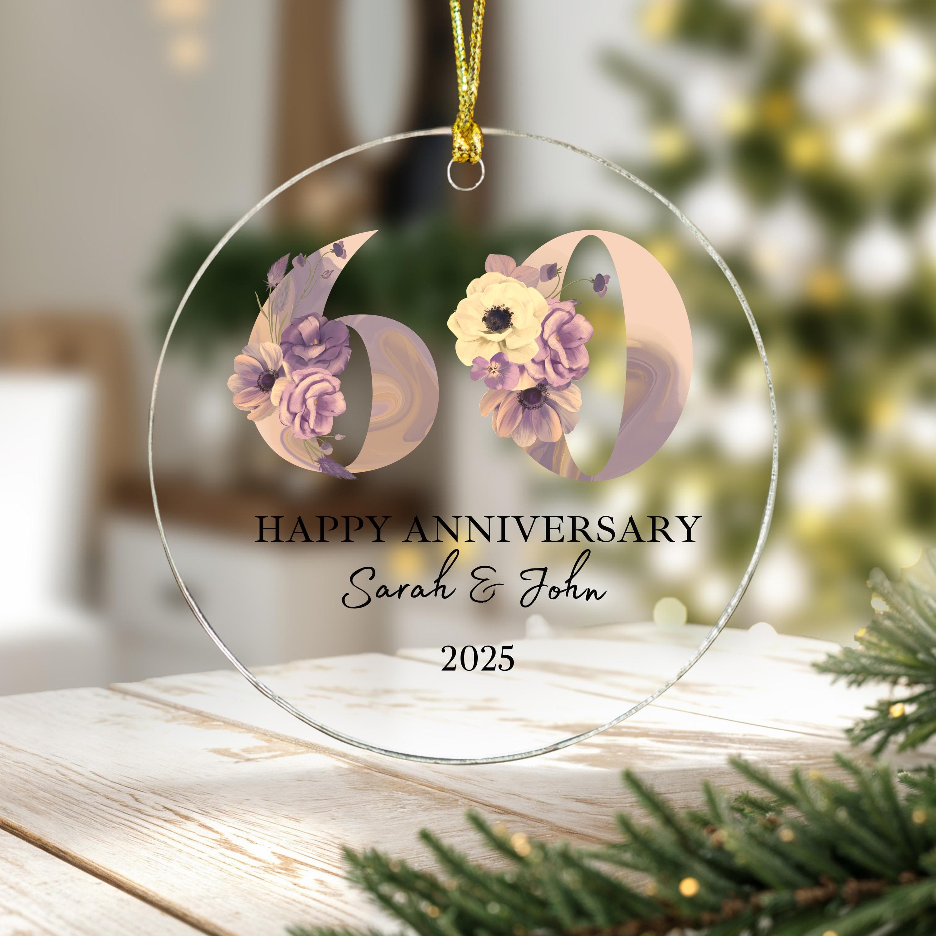 Anniversary Ornament | Anniversary Gift | Married Ornament | Wedding Gift | Personalized Marriage Anniversary Gift - image 4