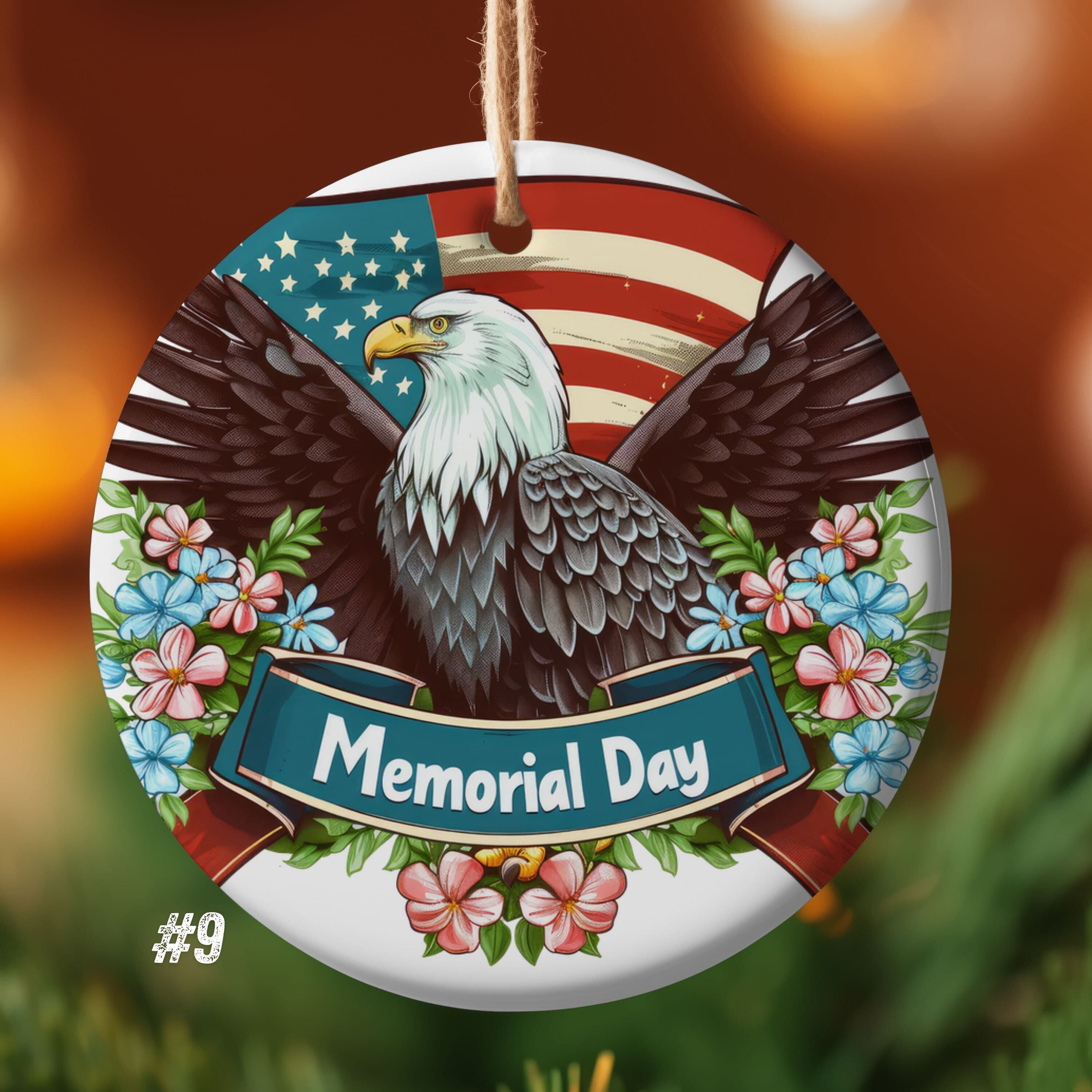 Memorial Ornament, Soldiers Remembrance Ceramic Ornament, Memorial Day Ornament, Dad Loss Ornament, Funeral Ornament