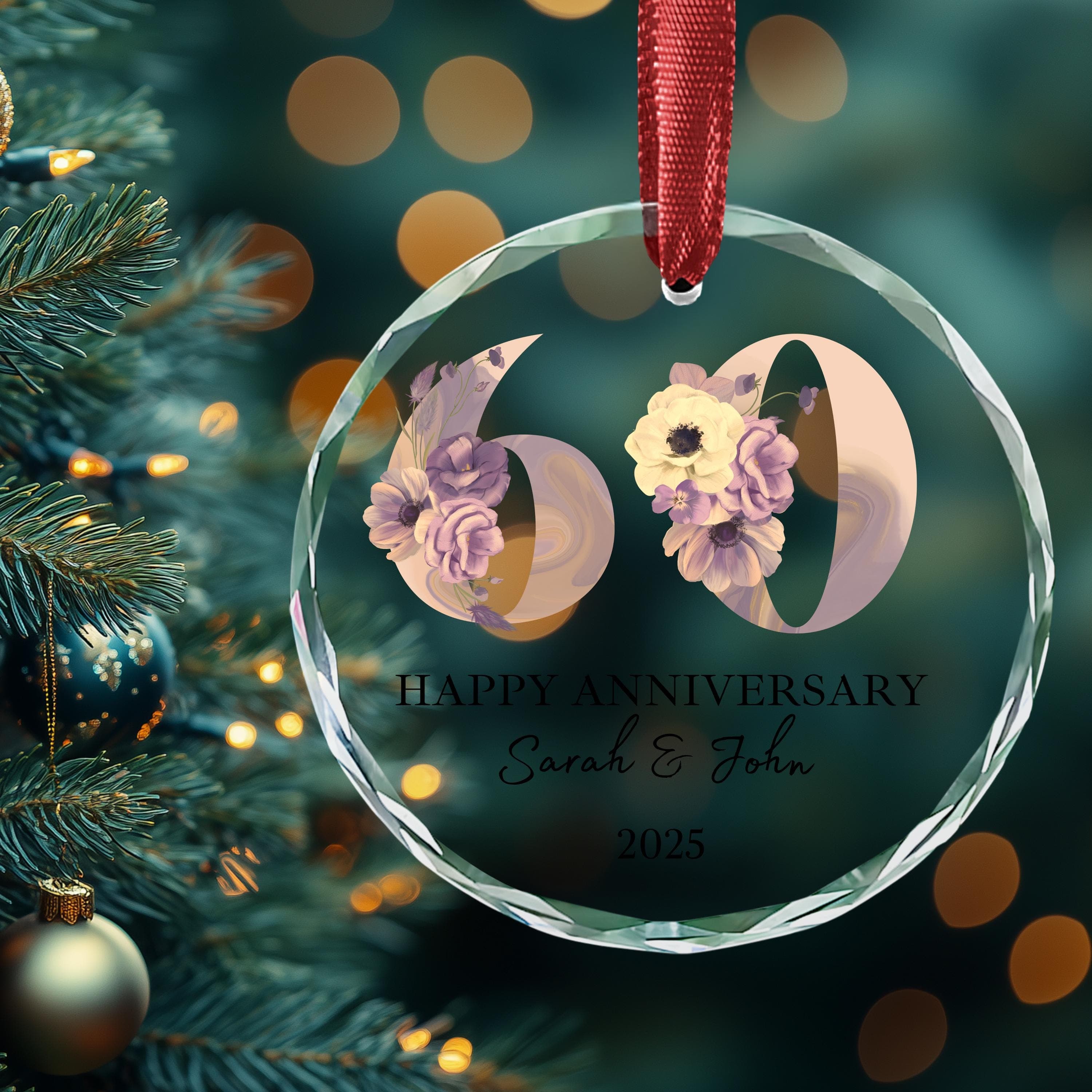 Anniversary Ornament | Anniversary Gift | Married Ornament | Wedding Gift | Personalized Marriage Anniversary Gift - image 5