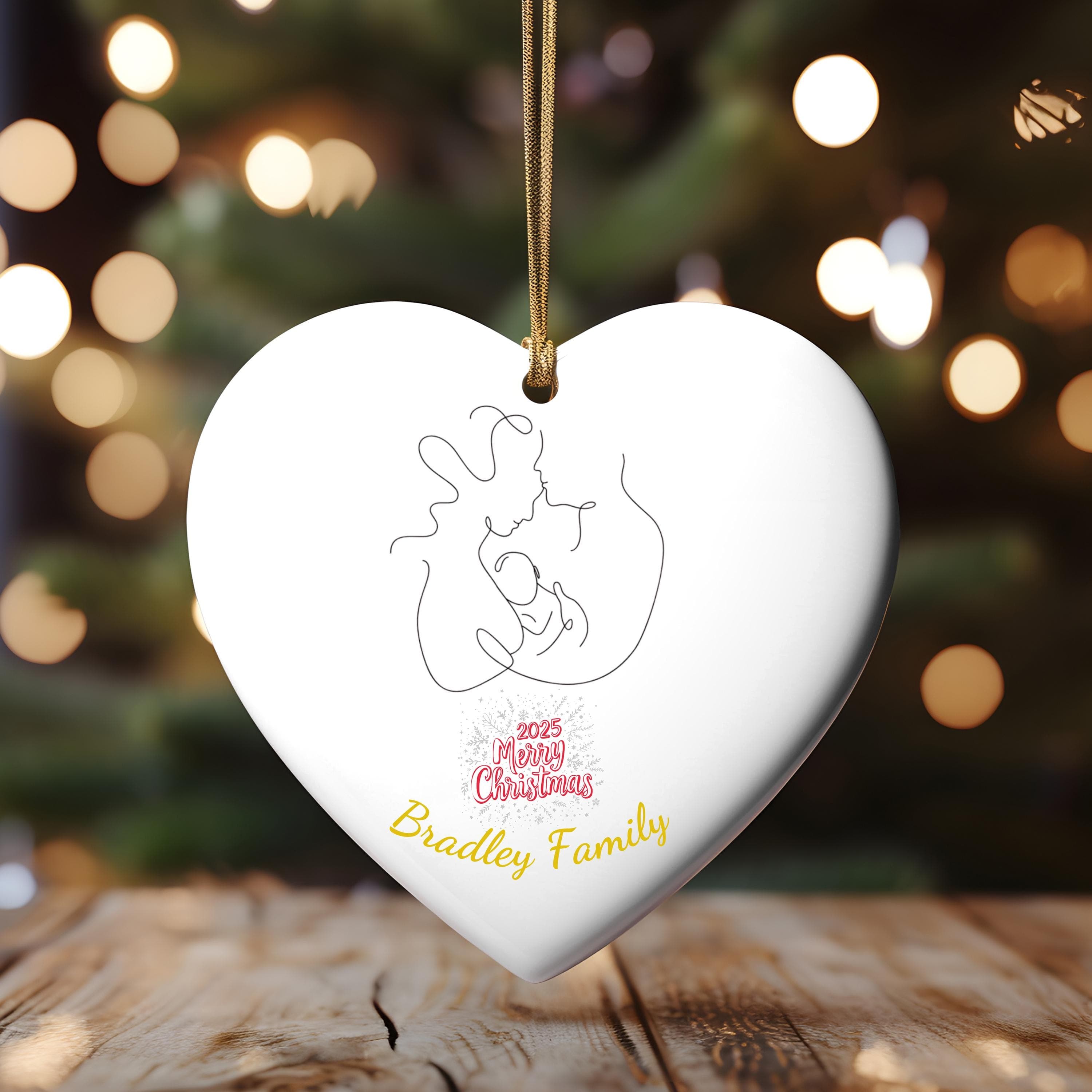 Custom Family Ornament, Custom Couples Ornament 2025, Christmas Keepsake, Family with Kids - image 3