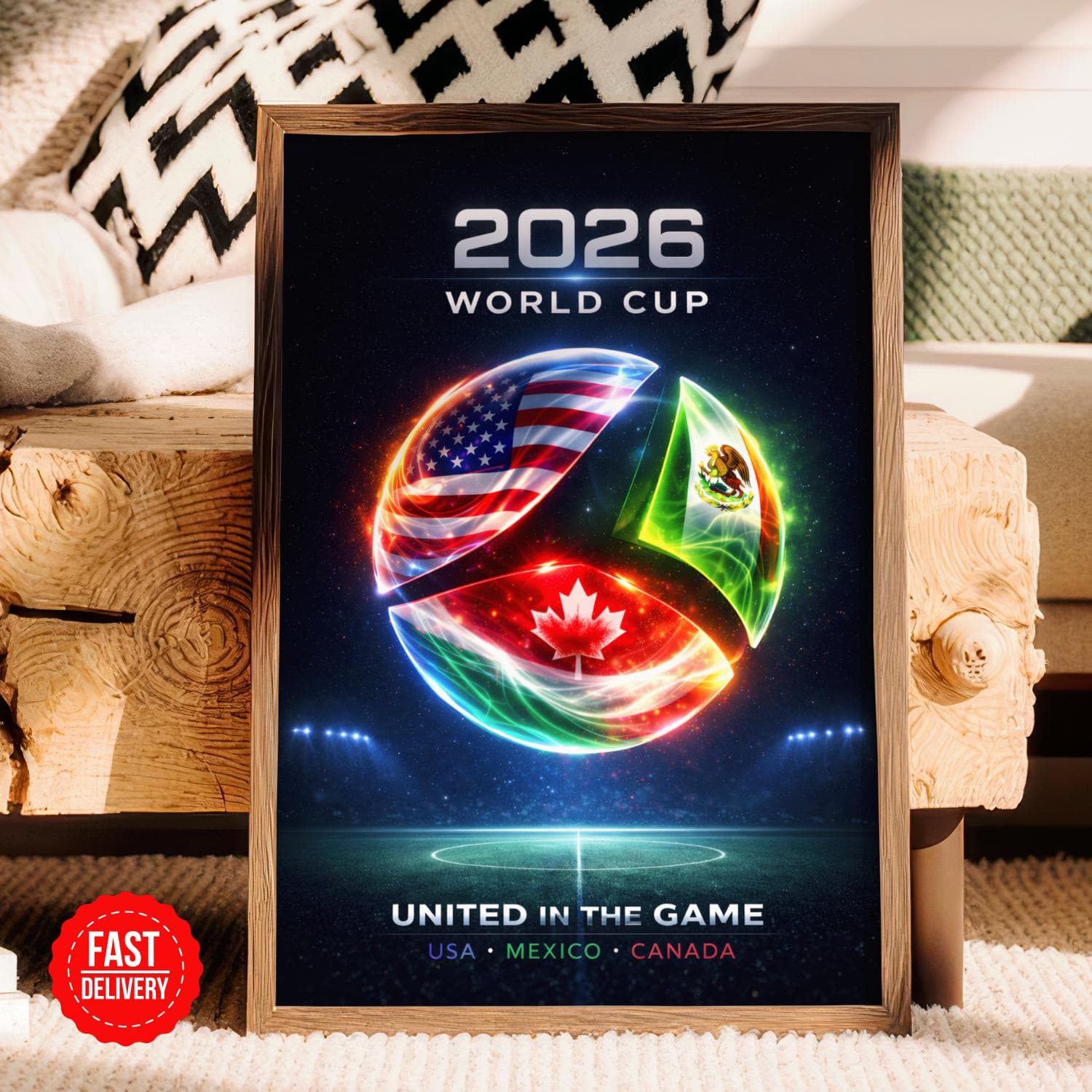 World Cup Poster Print 2026, Soccer Football World Cup Poster 2026, Soccer Gift, Soccer Wall Art (Unframed Print) - image 4