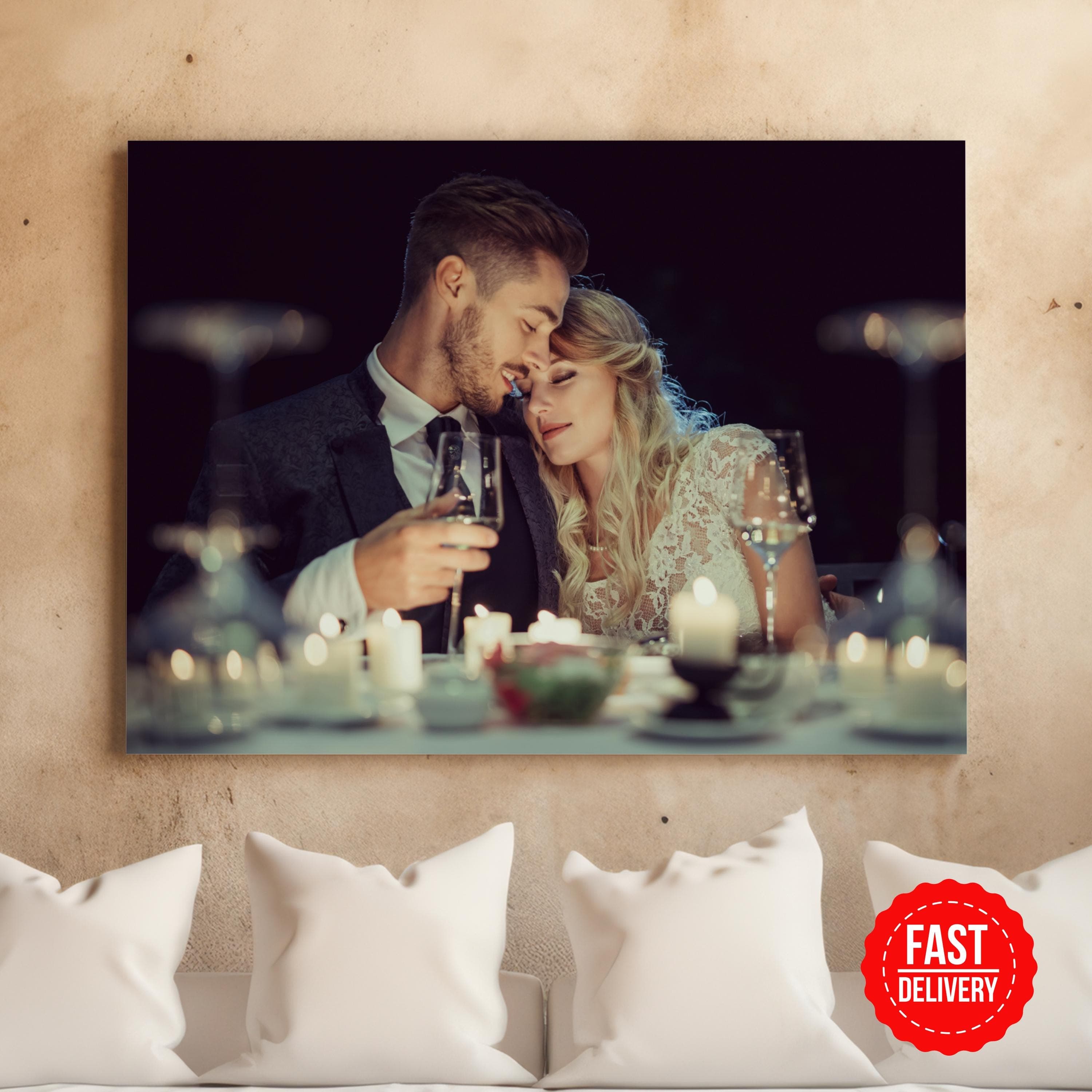 Custom Canvas Wedding Photo Print | Canvas Photo Gifts For Him & Her | Photo to Canvas Wall Art | Wedding Gift for Couple | Anniversary Gift - image 4
