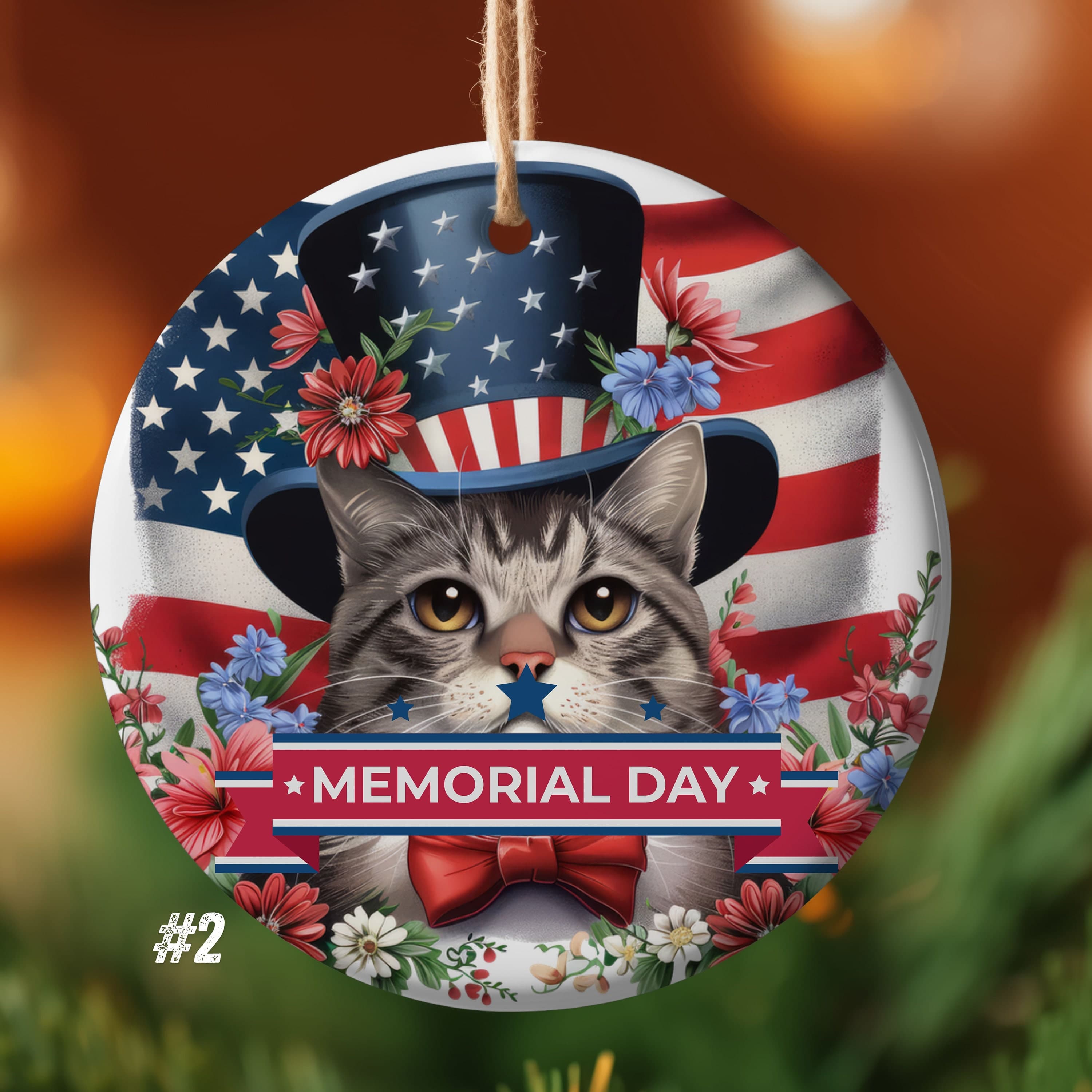 Memorial Ornament, Soldiers Remembrance Ceramic Ornament, Memorial Day Ornament, Dad Loss Ornament, Funeral Ornament