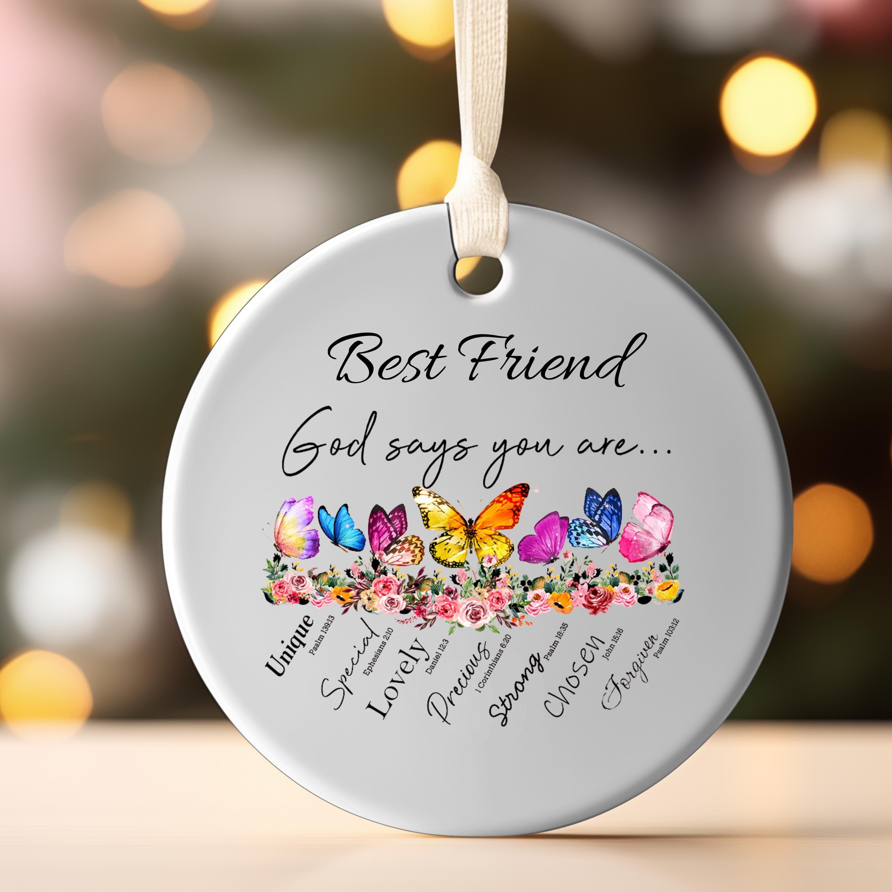 God Says You Are Ornament, Bible Verse Ornament, Christian Christmas Decor, Gift for Girls, Personalized Ornament Christian - image 3