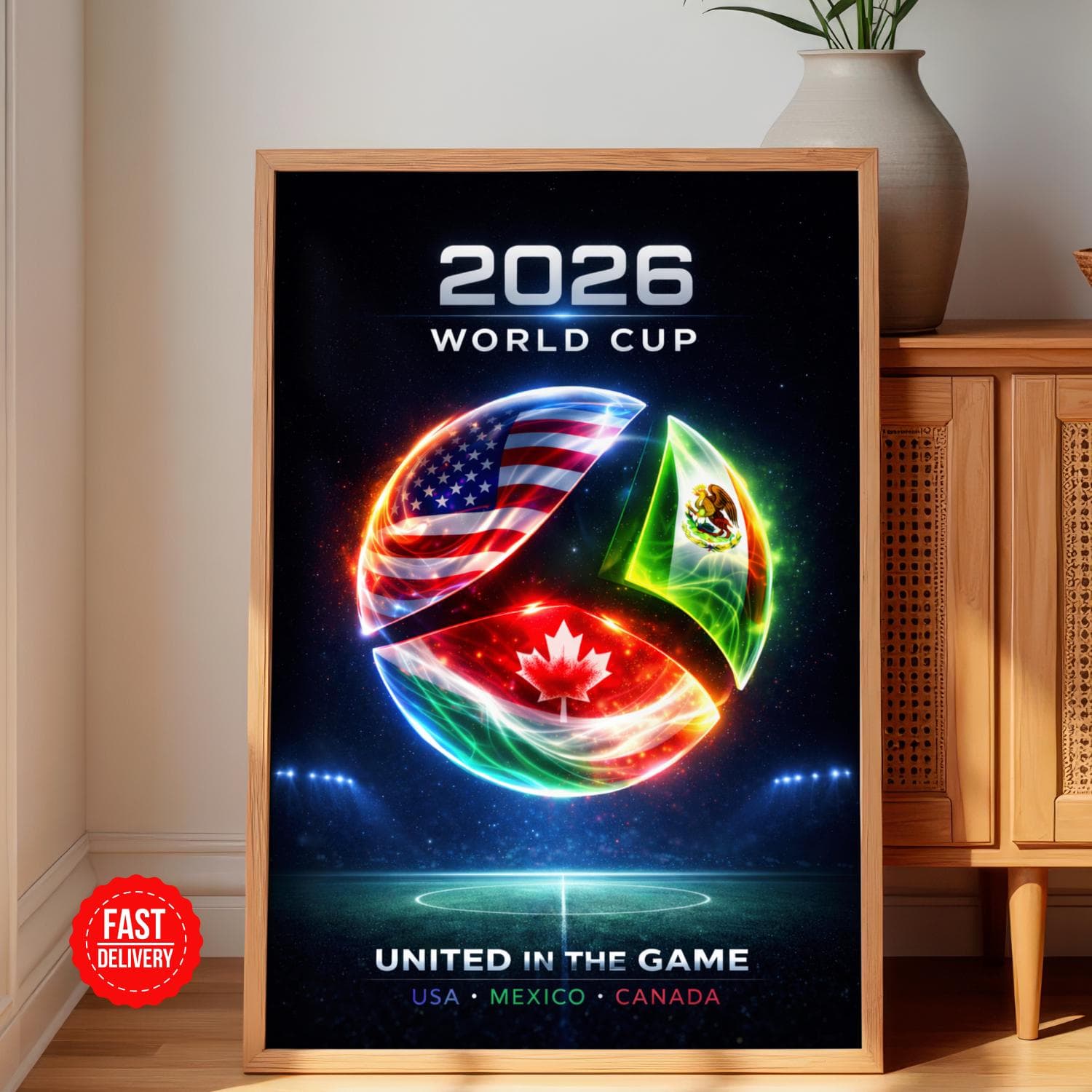 World Cup Poster Print 2026, Soccer Football World Cup Poster 2026, Soccer Gift, Soccer Wall Art (Unframed Print) - image 3