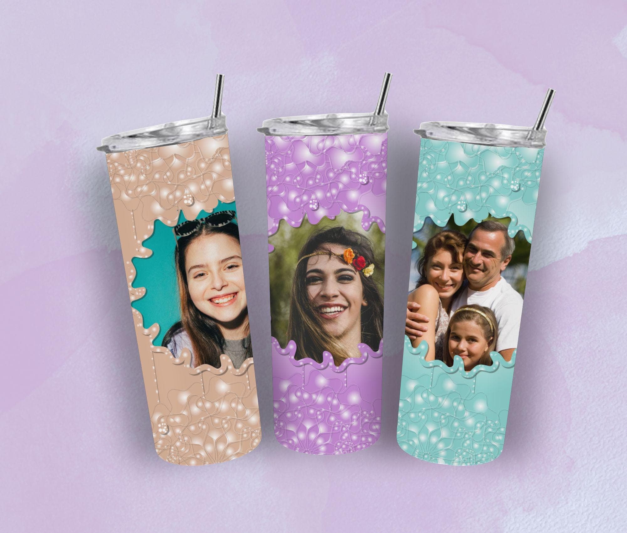 Gift for Mom, Photo Tumbler, Photo Cup, Gift for Grandma Nana, Face Tumbler, Christmas Tumbler, 20oz Skinny Tumbler, Custom Picture Tumbler