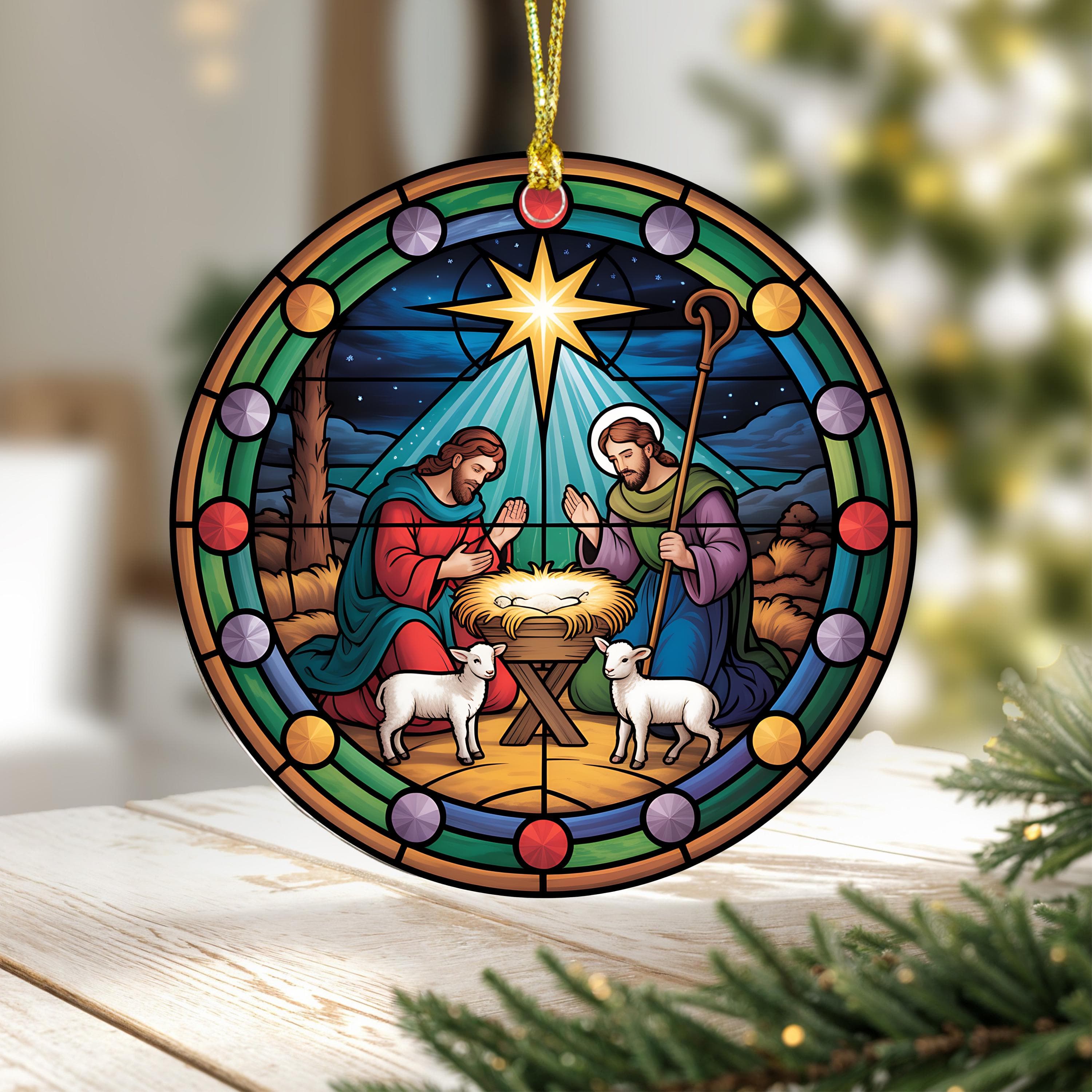 Nativity Christmas Ornament, Jesus Ornament, Holy Family Decoration, Nativity Religious Ornament, Nativity Scene Christmas Ornament - image 3