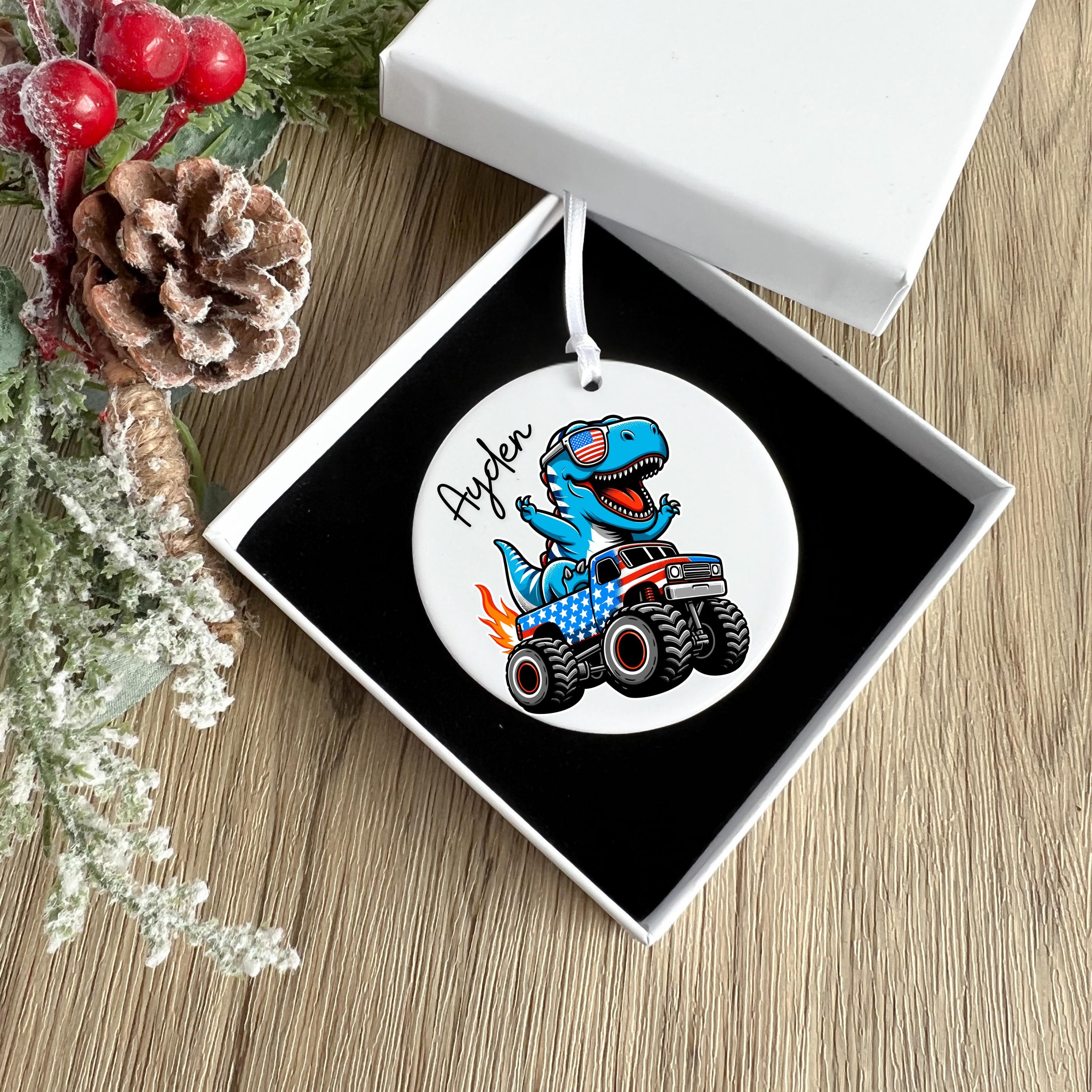Custom Blue RED Color Monster Truck for Kids - Monster Jam for Child Gift - Family Ornaments Christmas Personalized New Monster 2025 - image 3