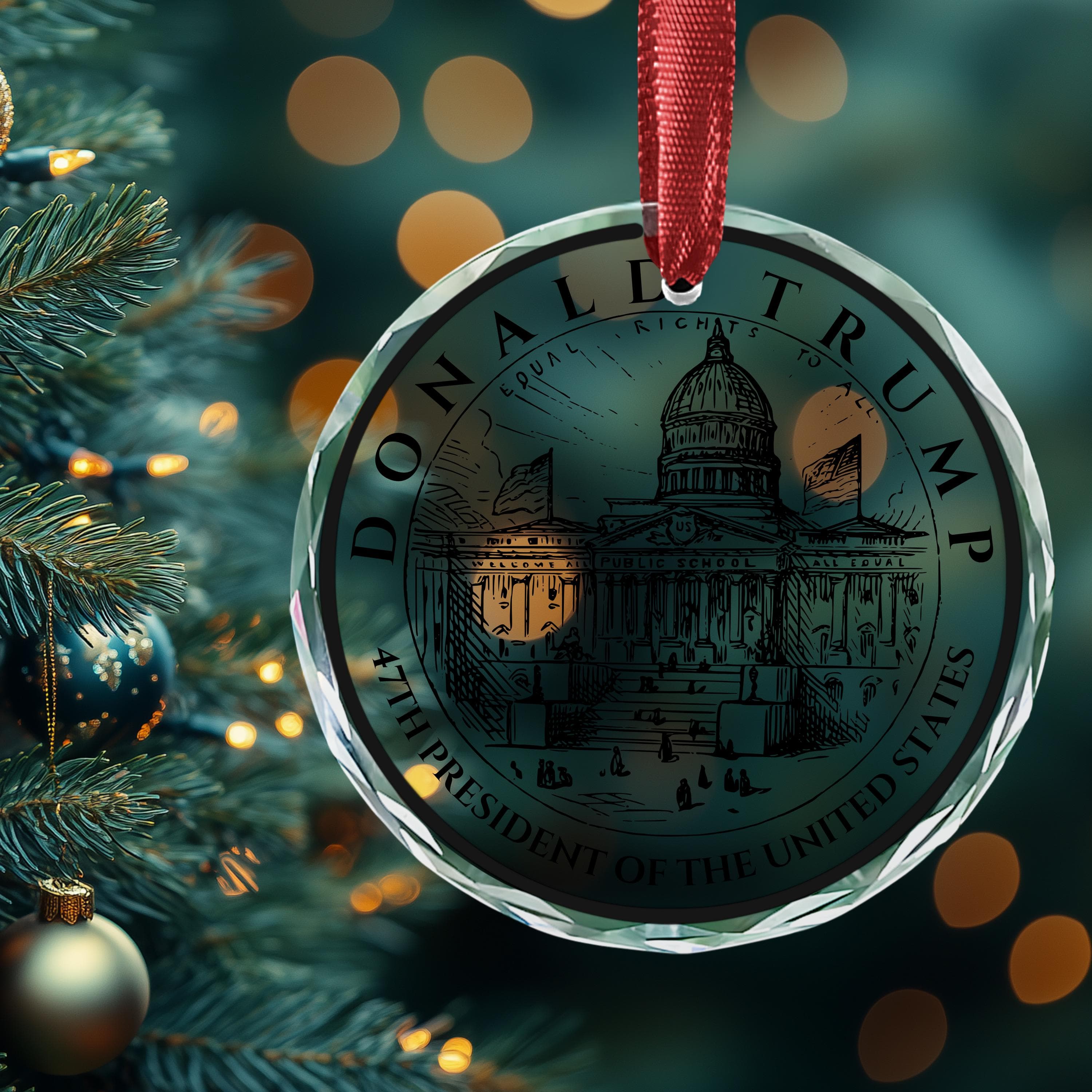 Trump 2025 Ornament | 47th President Seal | Trump Christmas Ornament | Trump Gift | Republican Gift | Christmas Gift - image 5