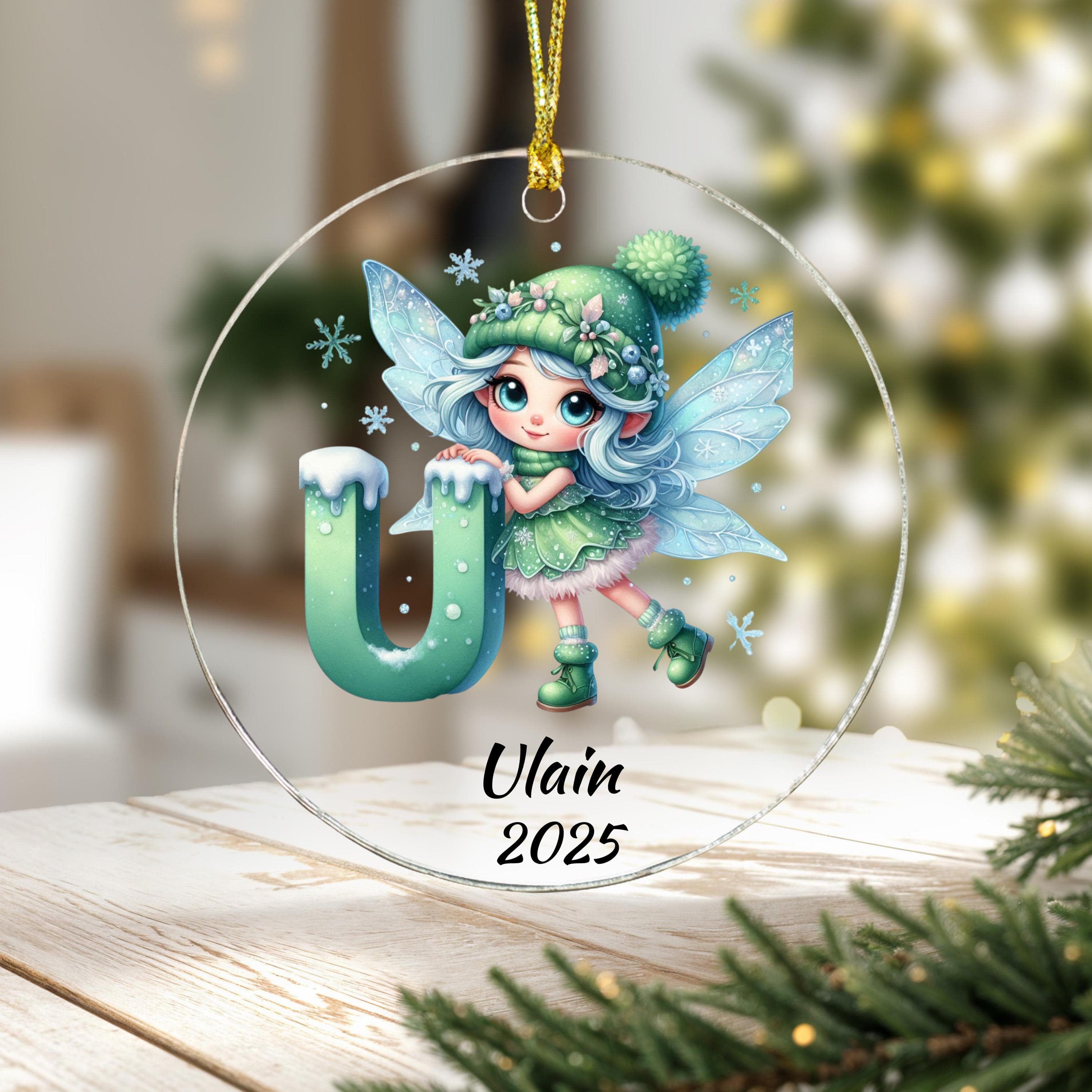 Letter Name Ornament - Christmas gift - Initial Ornament - 2025 Family Ornament - Personalized Family Keepsake - Monogram Ornament - image 4