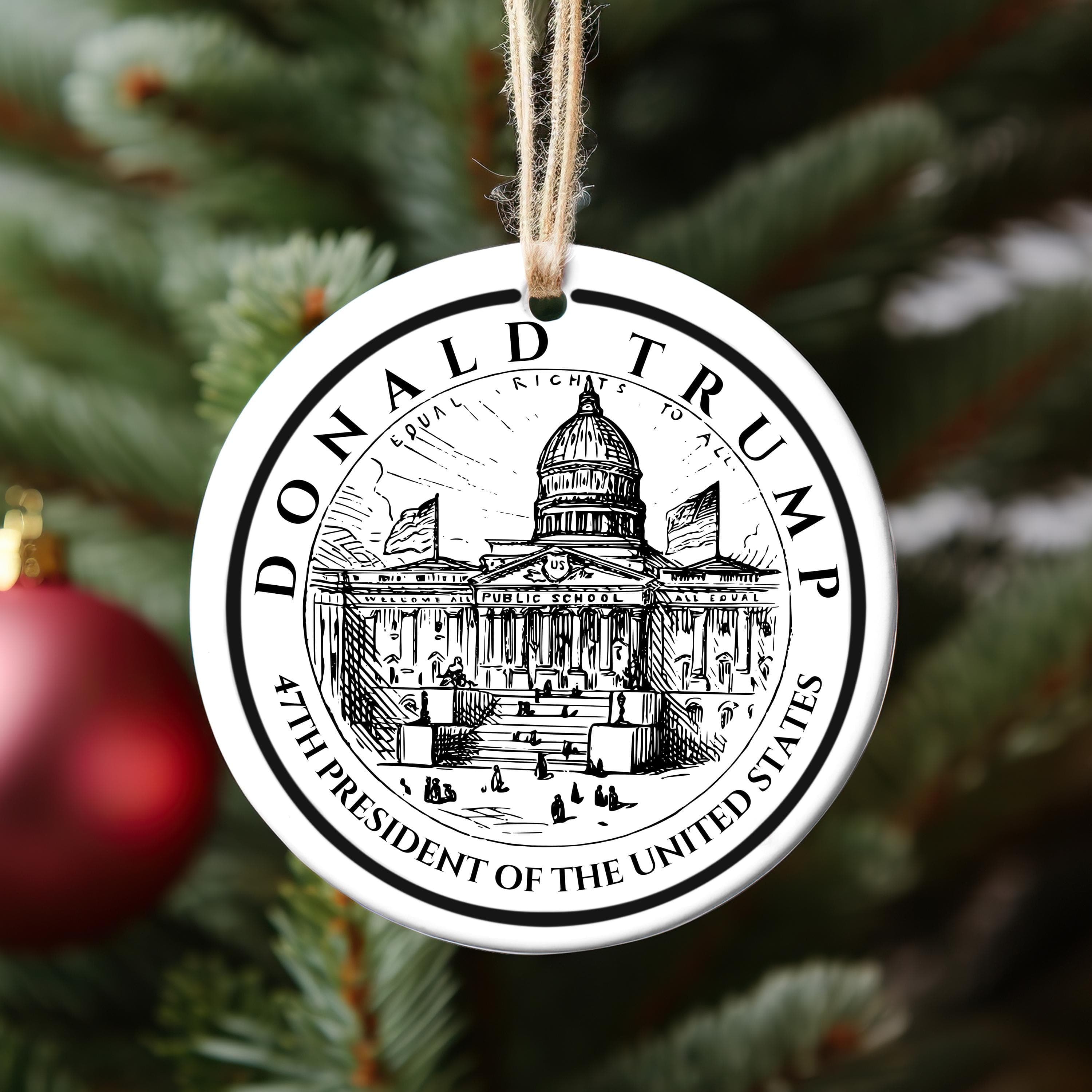 Trump 2025 Ornament | 47th President Seal | Trump Christmas Ornament | Trump Gift | Republican Gift | Christmas Gift