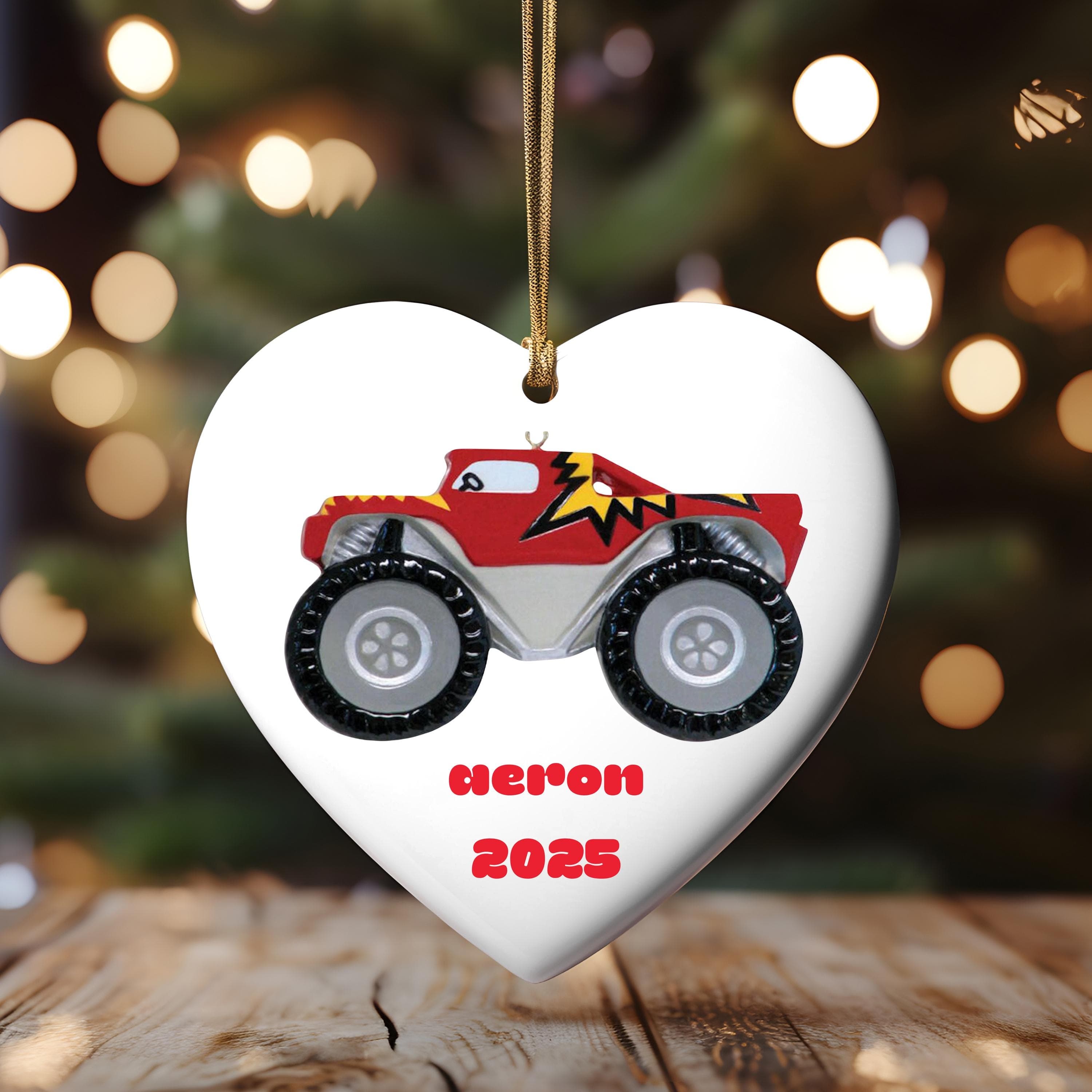 Red General Monster Truck, Monster Jam for Kids, Gift for Kids, Custom 2025 Christmas Tree Ornaments, Personalized New Monster Truck - image 3