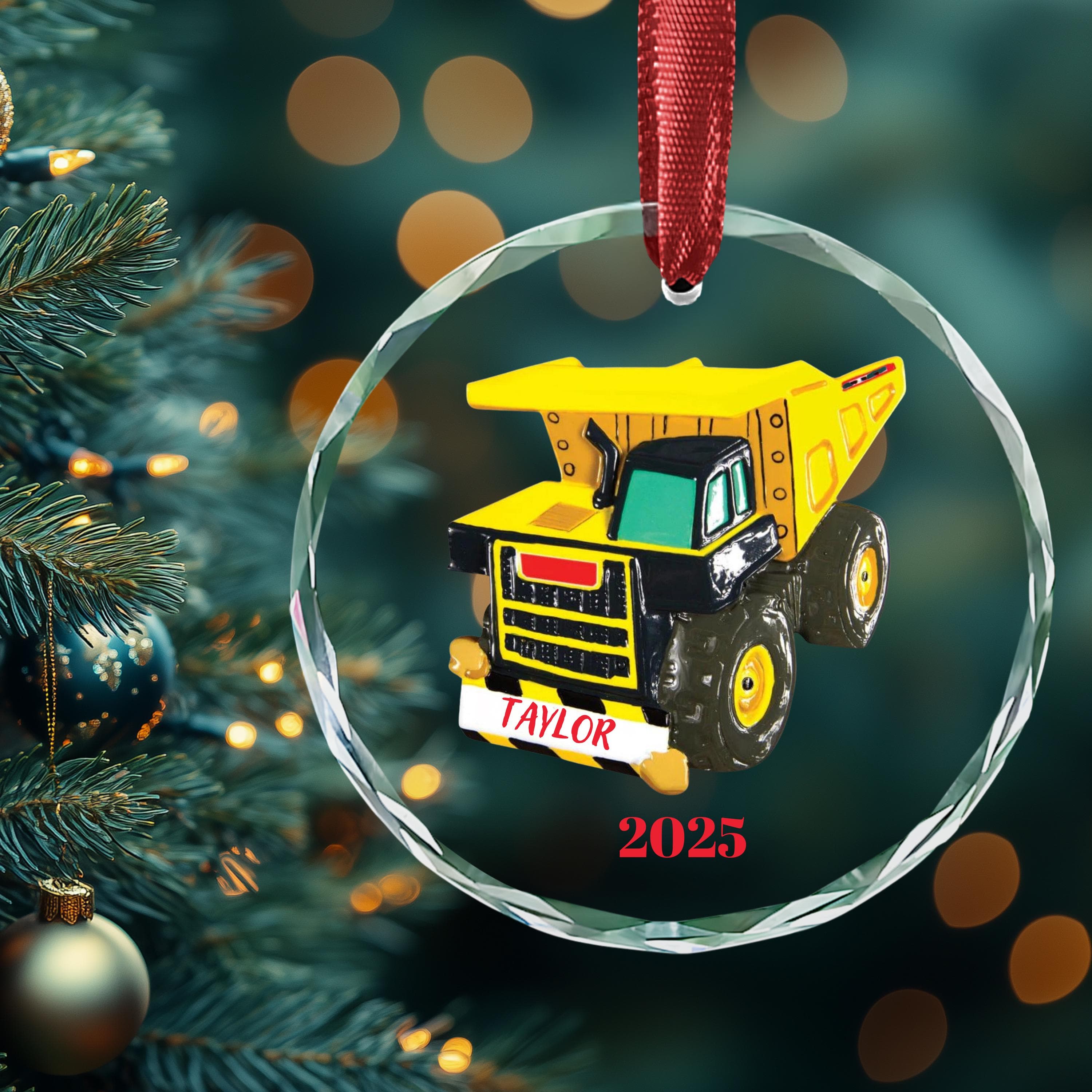 Yellow Dump General Truck Ornament, Tonka Classics Mighty Dump Truck for Child Gift, Crazy Custom 2025 Christmas Tree Ornaments for Him Her - image 5