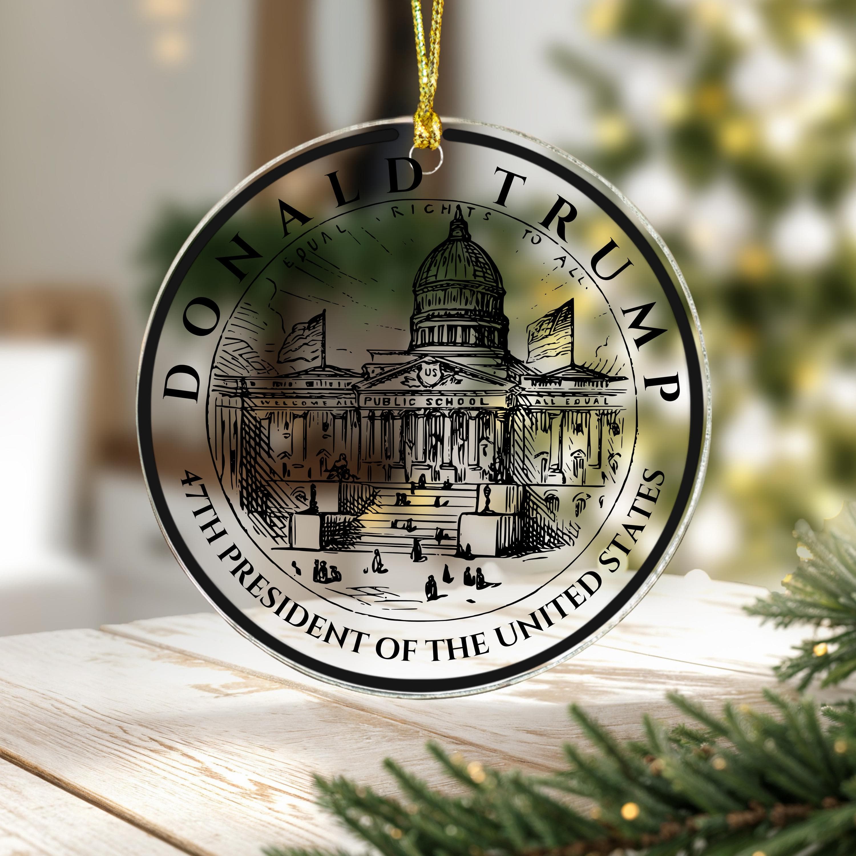 Trump 2025 Ornament | 47th President Seal | Trump Christmas Ornament | Trump Gift | Republican Gift | Christmas Gift - image 4