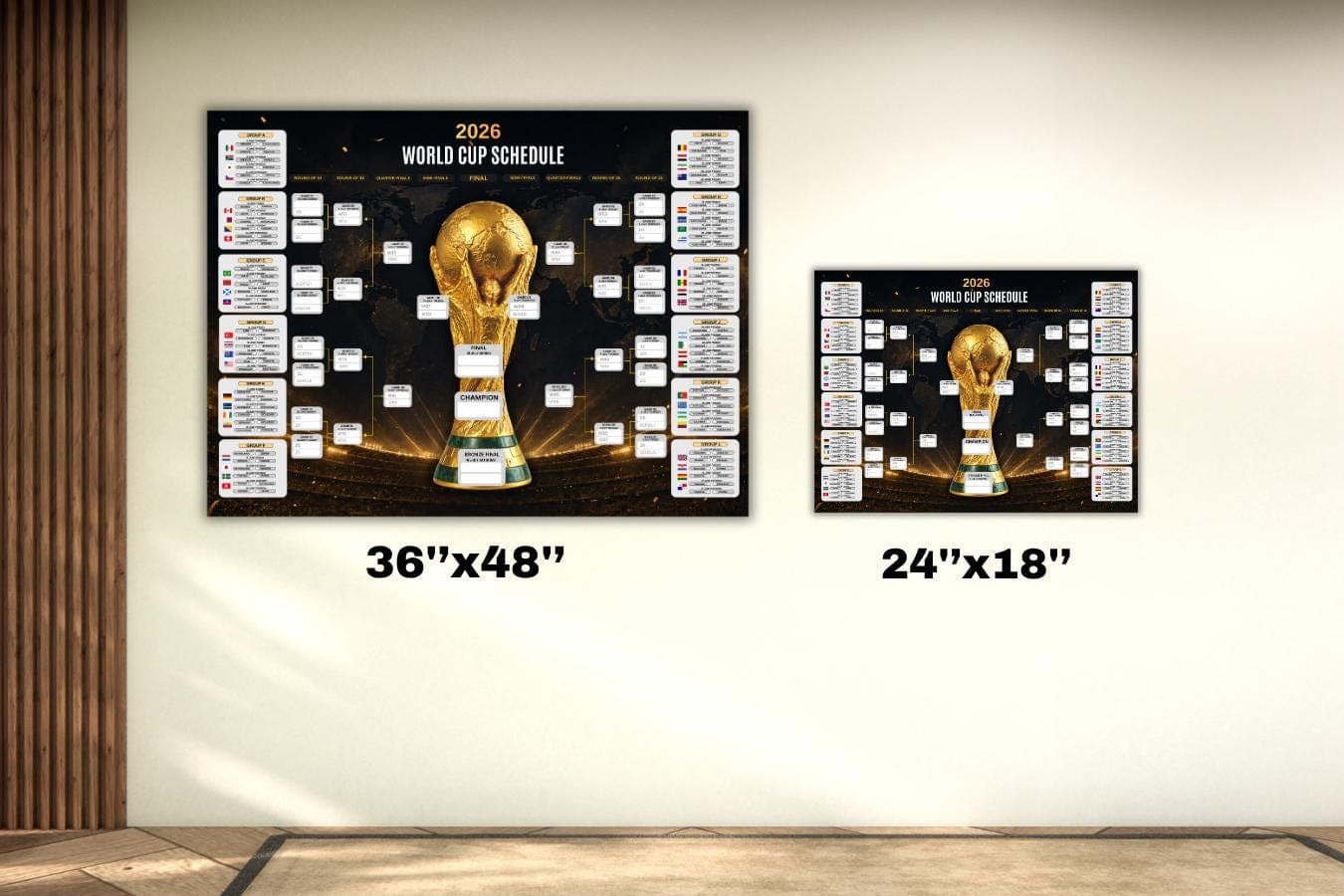 2026 World Cup Schedule, World Cup Wall Chart Poster Print, World Cup Schedule, World Cup Wall Calendar, Soccer Fixtures Chart A1 poster - image 5