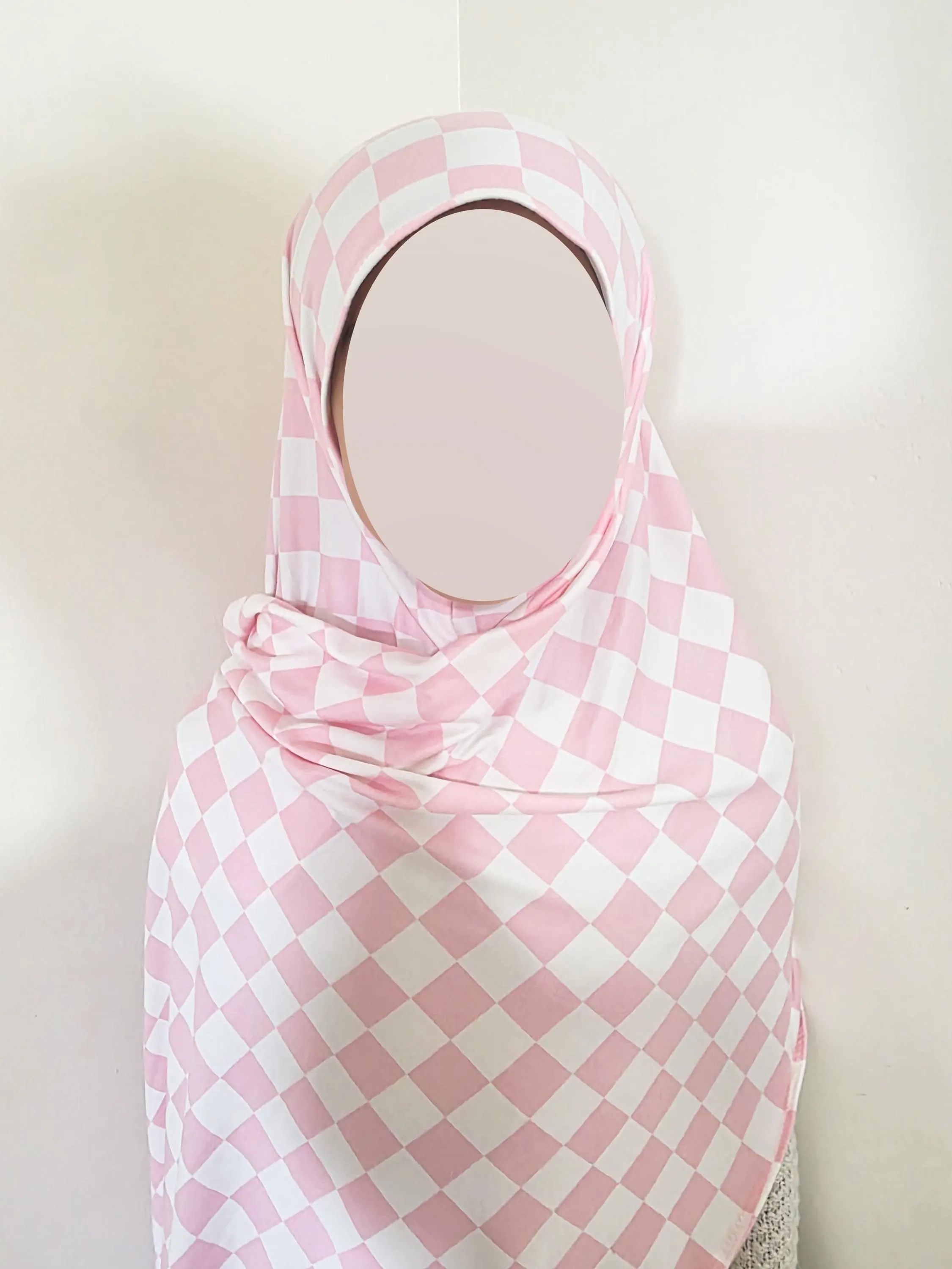 Girls' Instant Hijab: Double Brushed Knit Jersey Scarf with Scrunchie - image 5