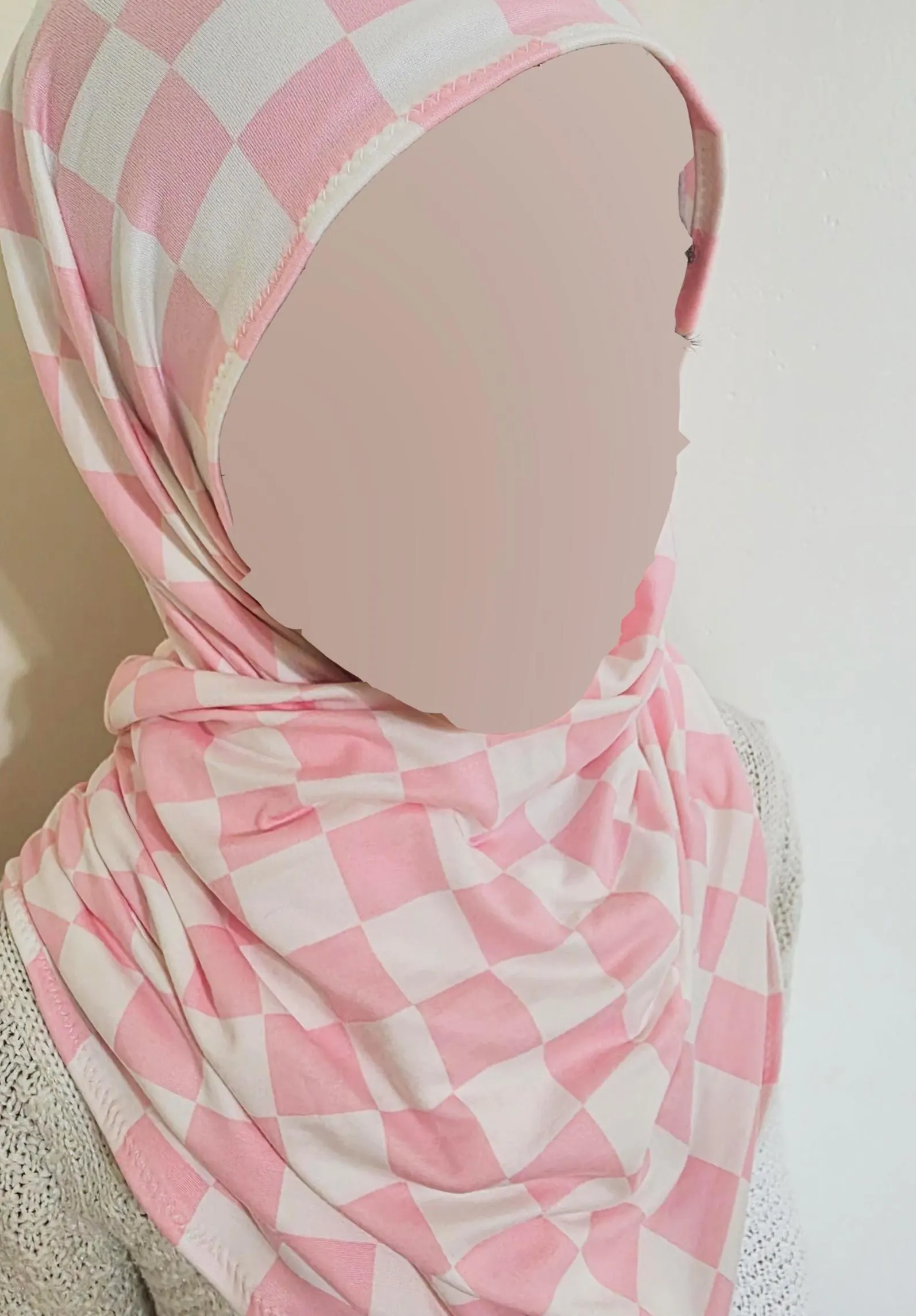 Girls' Instant Hijab: Double Brushed Knit Jersey Scarf with Scrunchie - image 4
