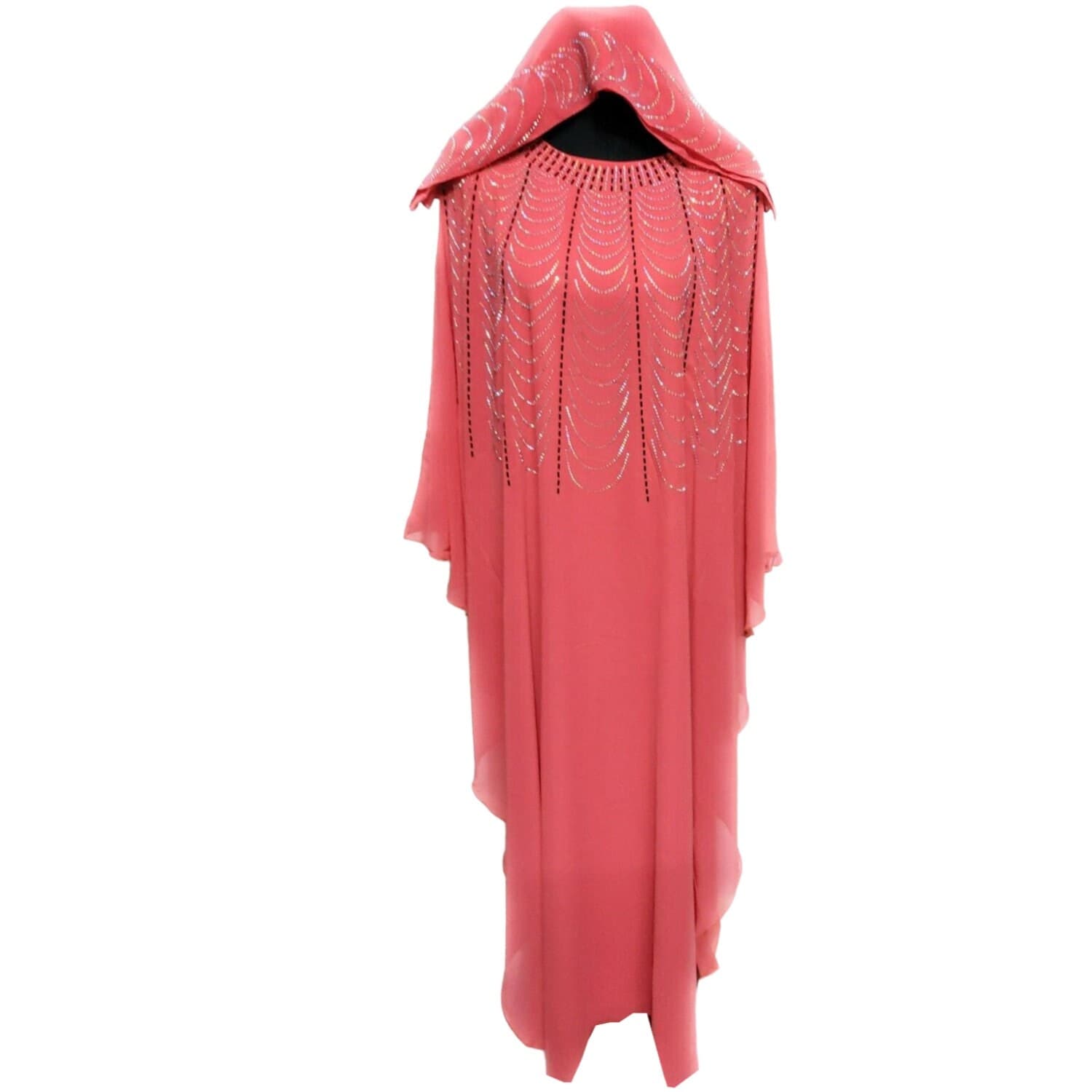 Luxury women stone work Abaya Jalabiya Arab Long Dress - image 5