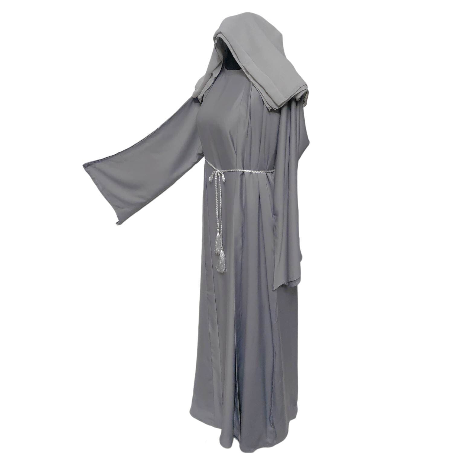 Latest Design Women Silver Grey Abaya With Inner Slip - image 4