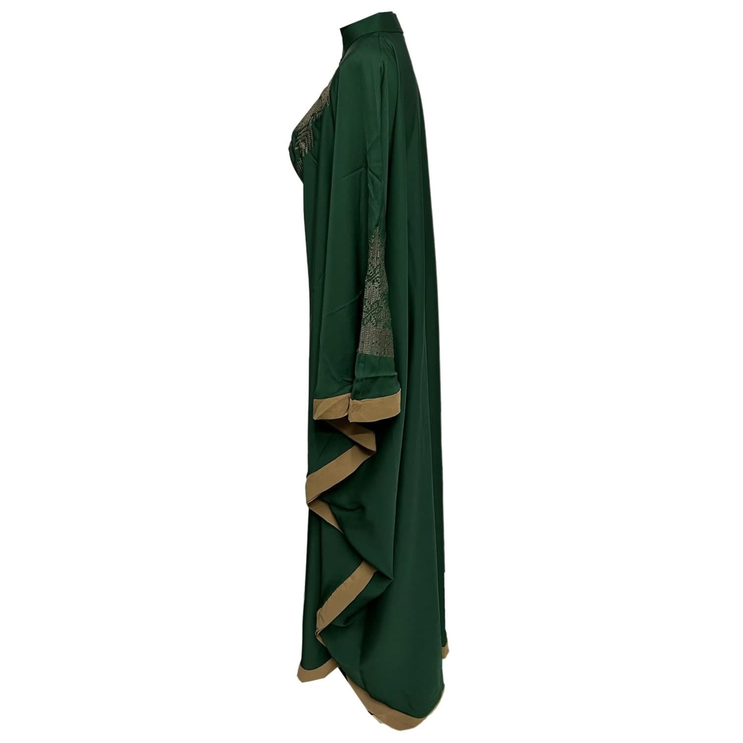 Green Butterfly Abaya Farasha Jalabiya Arab Dress with embroidey - image 5