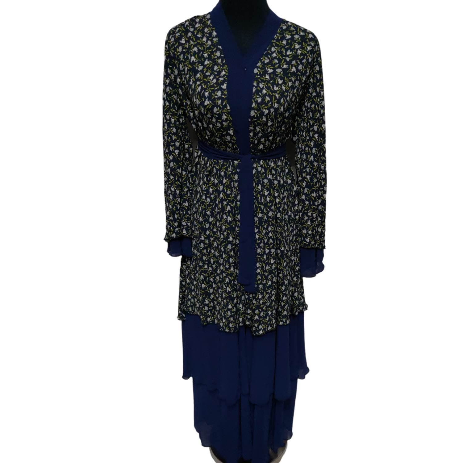 Women's Black Open Front Chiffon Abaya - image 4