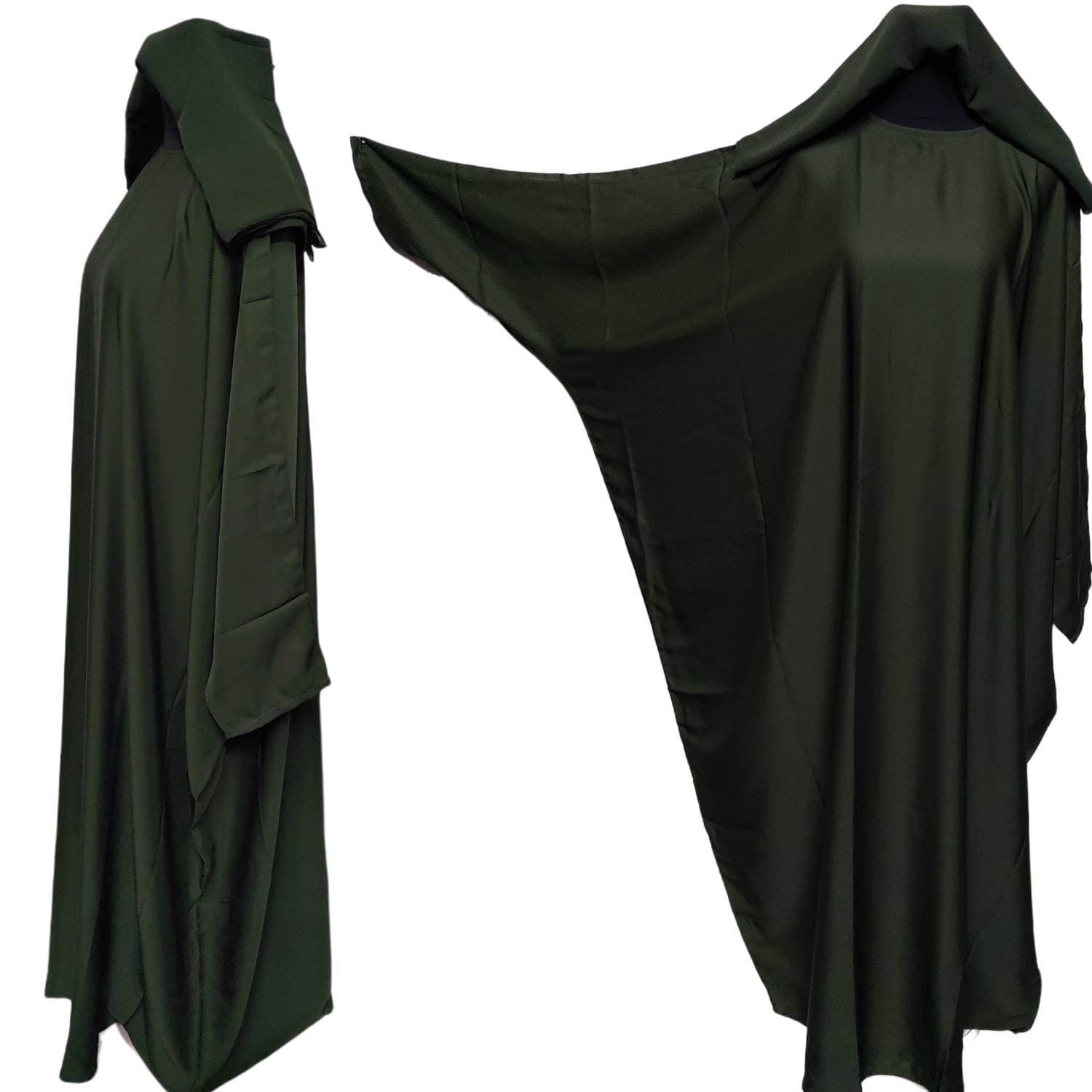 Modern Nida Arabian Green Abaya Farasha Jalabiya