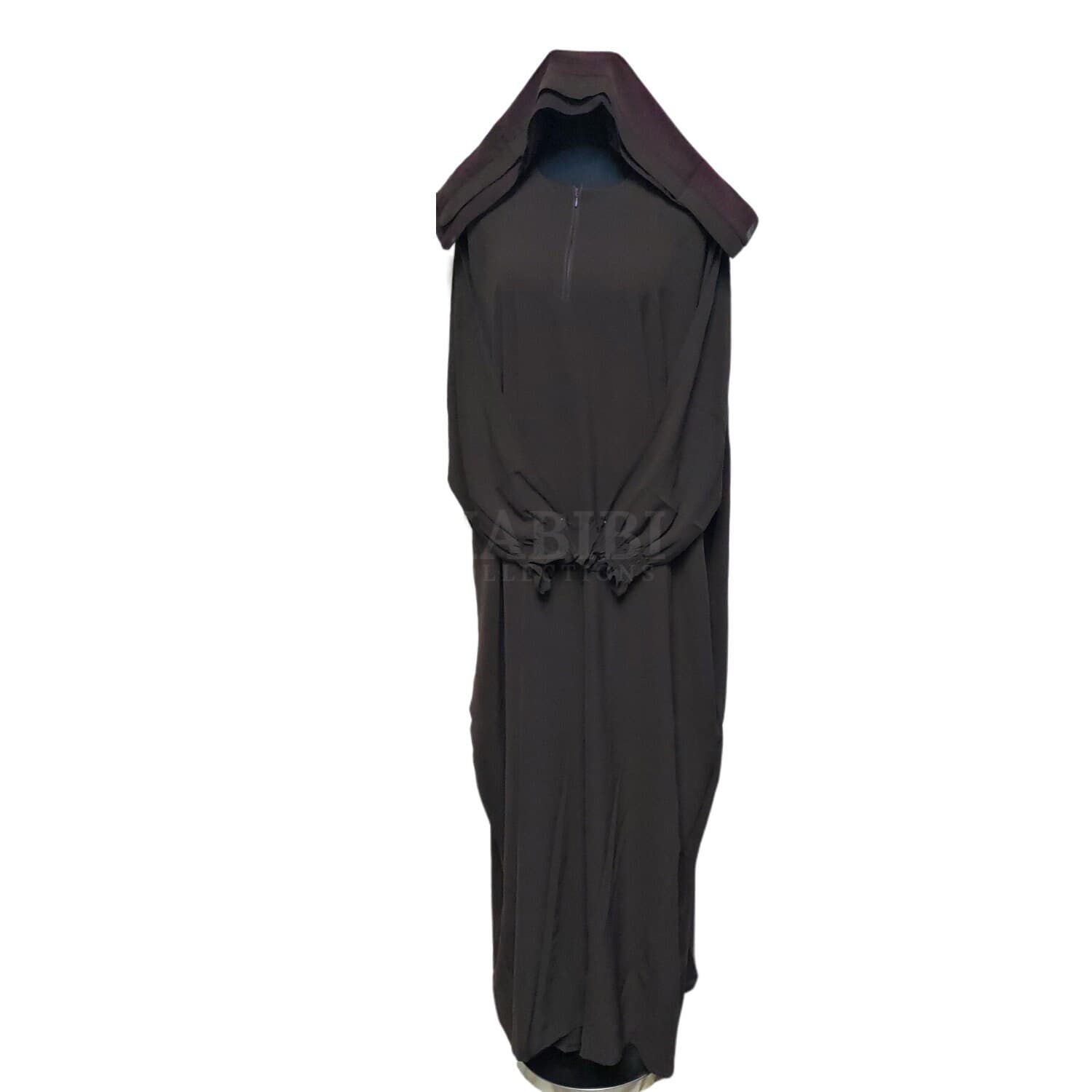 Latest Design Dark Brown Women Abaya Farasha Jilbab - image 4