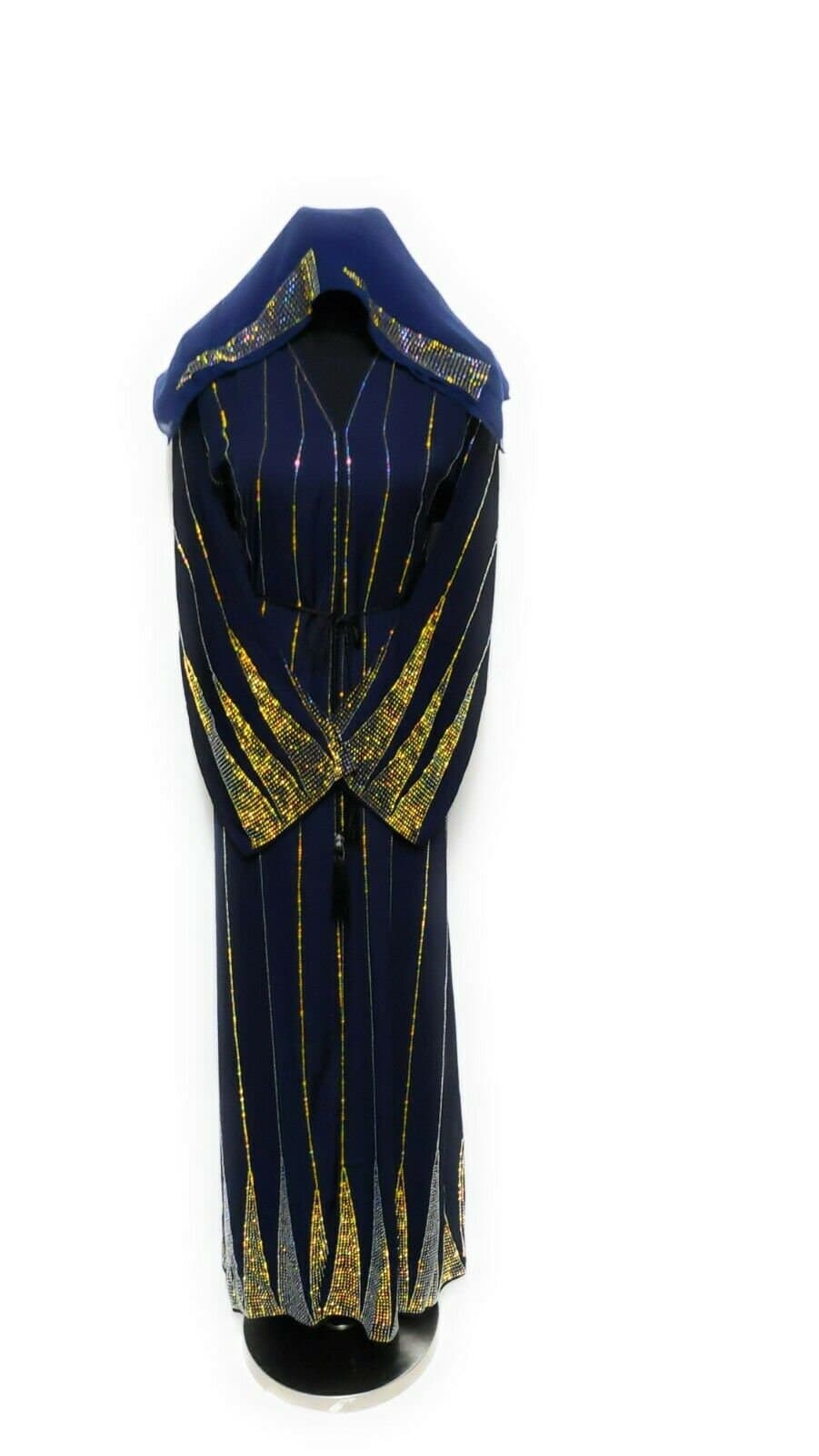 Women's Blue Open Front Luxury Neda Abaya Jilbab - image 5